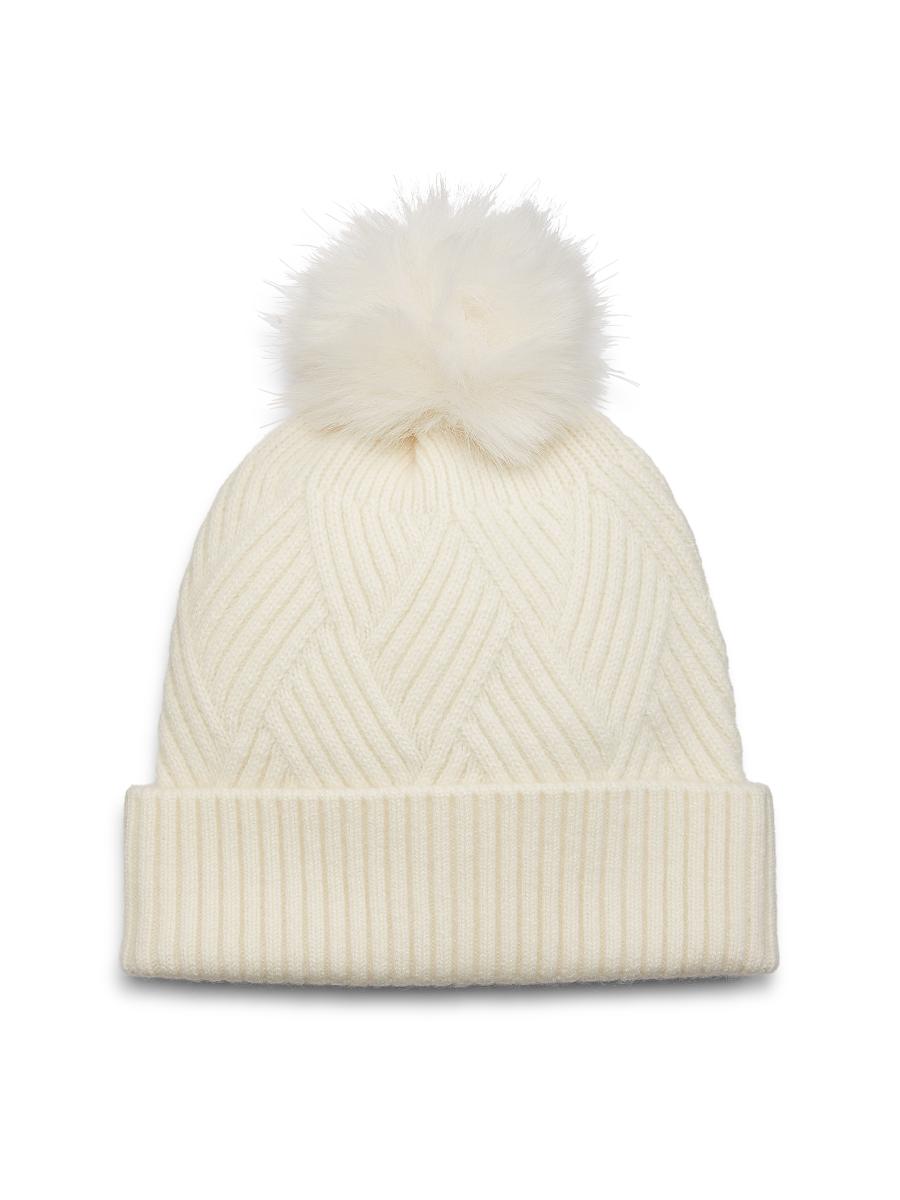 Saks Fifth Avenue Cable-Knit Ribbed Trim Hat | Saks Fifth Avenue