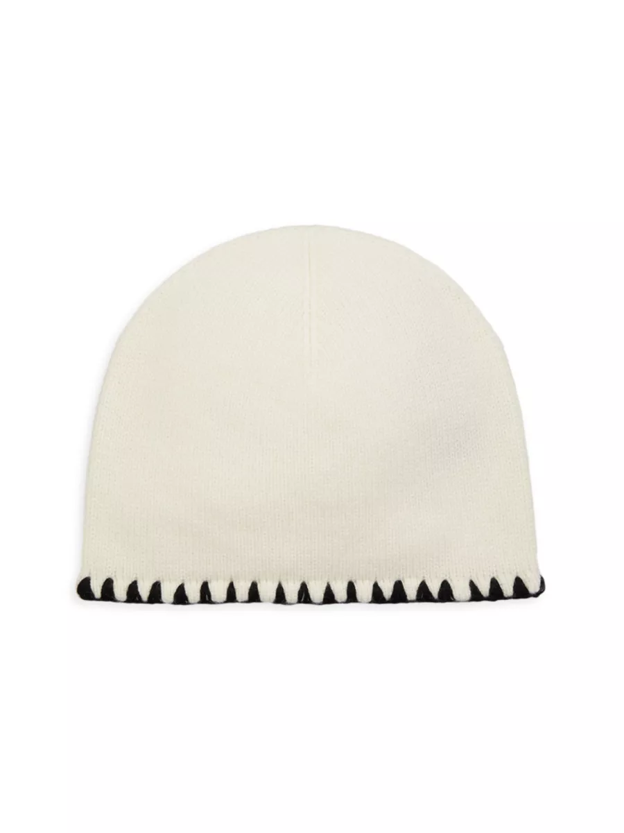 Shop Saks Fifth Avenue Whipstitch Trim Cashmere Hat | Saks