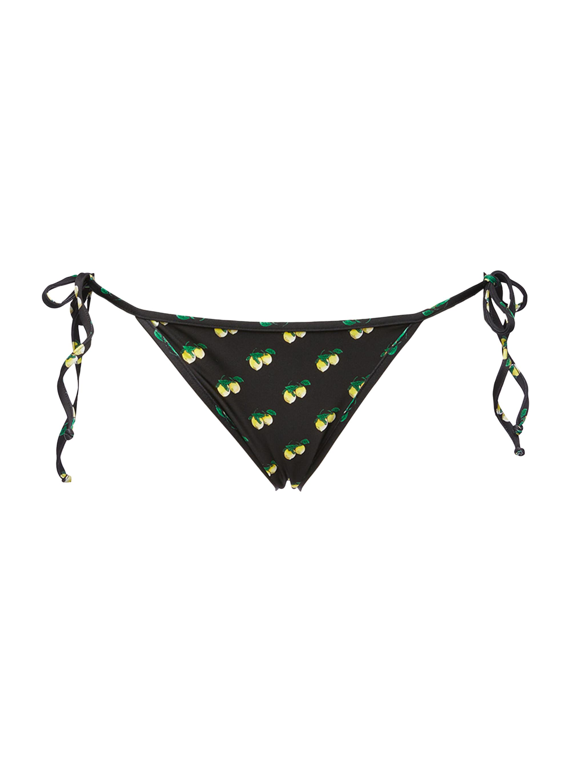 La DoubleJ Women's Reversible String Bikini Bottom - Limoncello Black