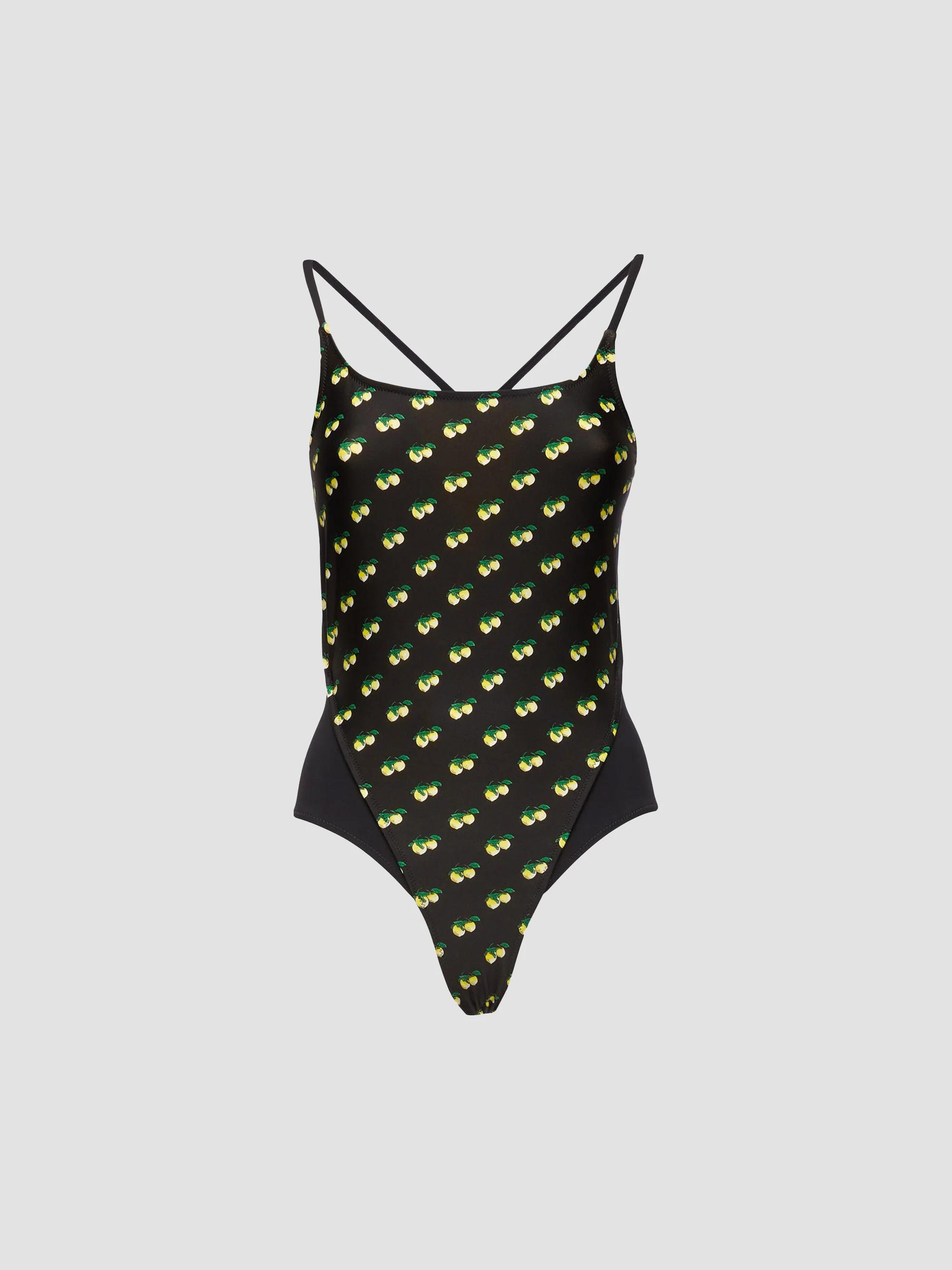 La DoubleJ Women's Olimpia Swimsuit - Limoncello Black - Size Medium