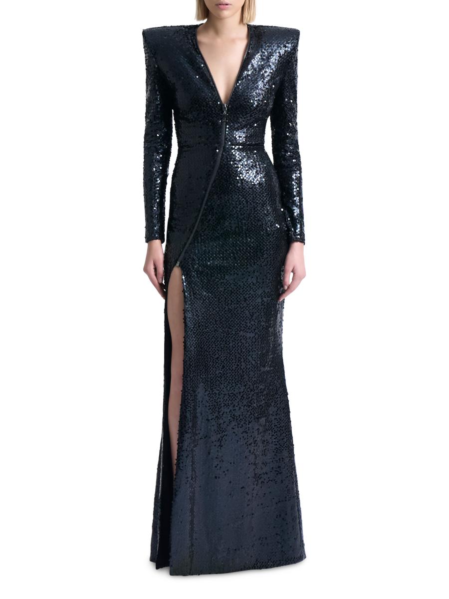 ジェン先生、arts&science long gather dress Jewel Bead Illusion Mesh A-line Dress | GLS Collective