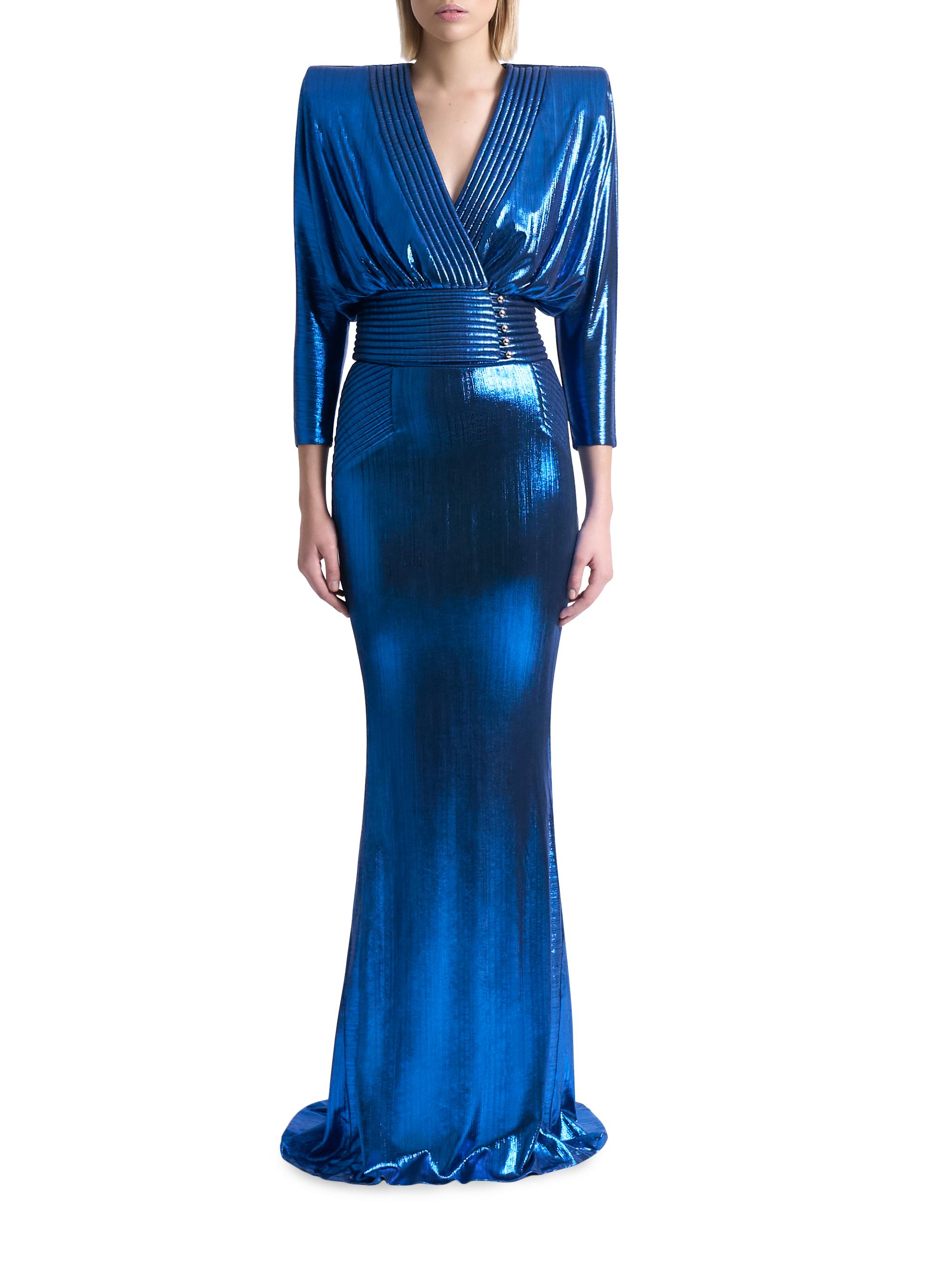 Zhivago Women's I'm Her Man Metallic Jersey Gown - Midnight