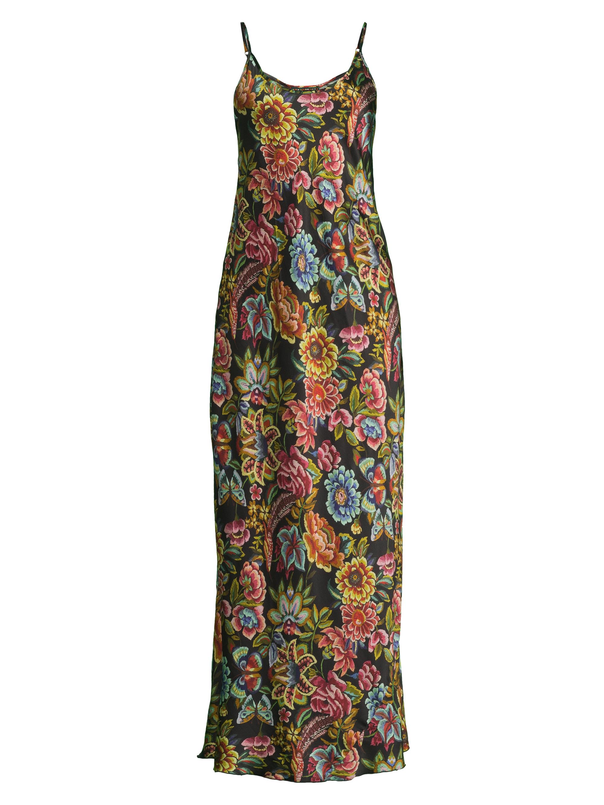 Johnny Was Women's Gigianna Silk-Blend Maxi Slipdress - Antiqua Flower Print