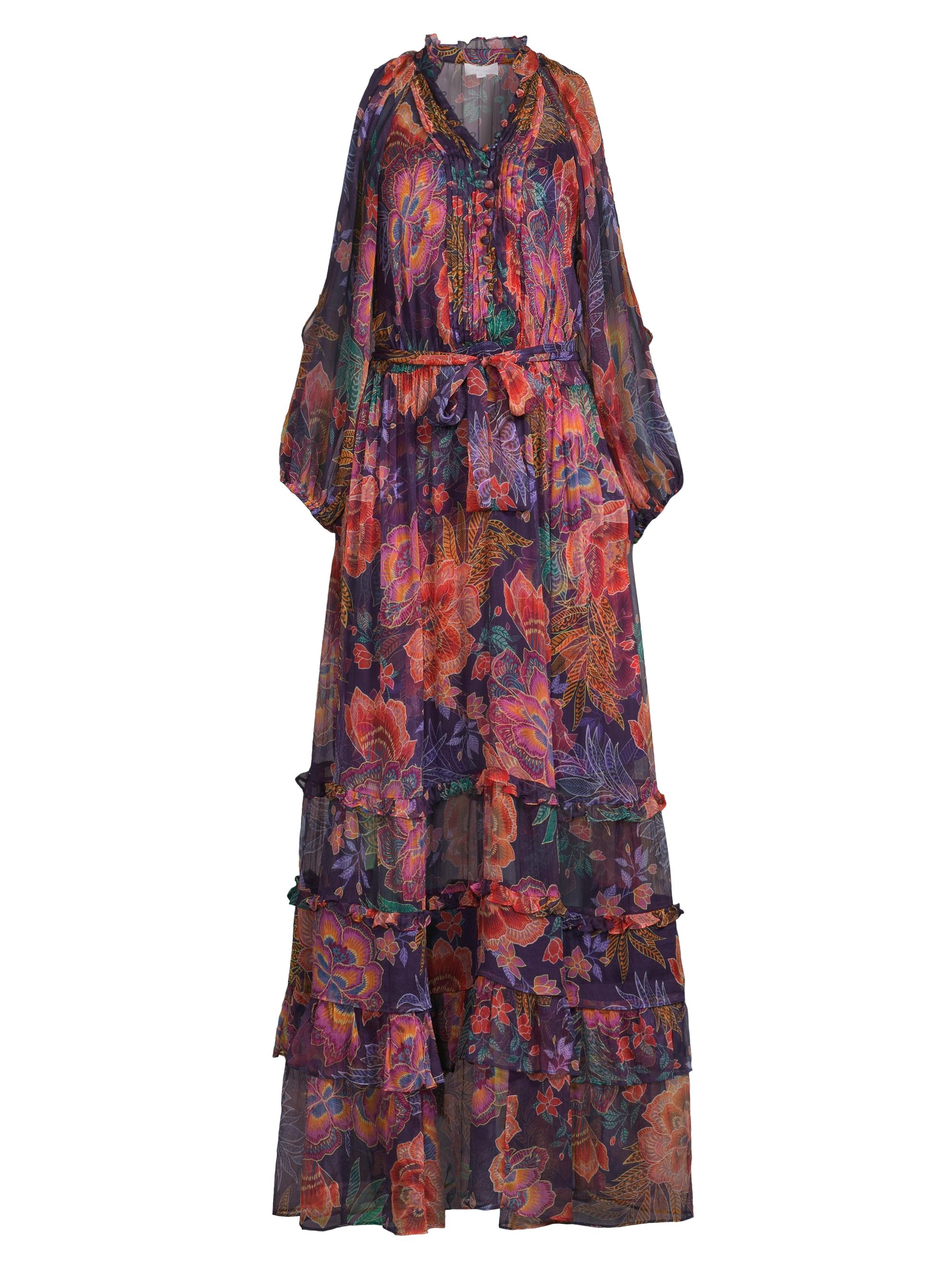 Johnny Was Women's Ashlee Floral Silk Tiered Maxi Dress - Ettasgarden