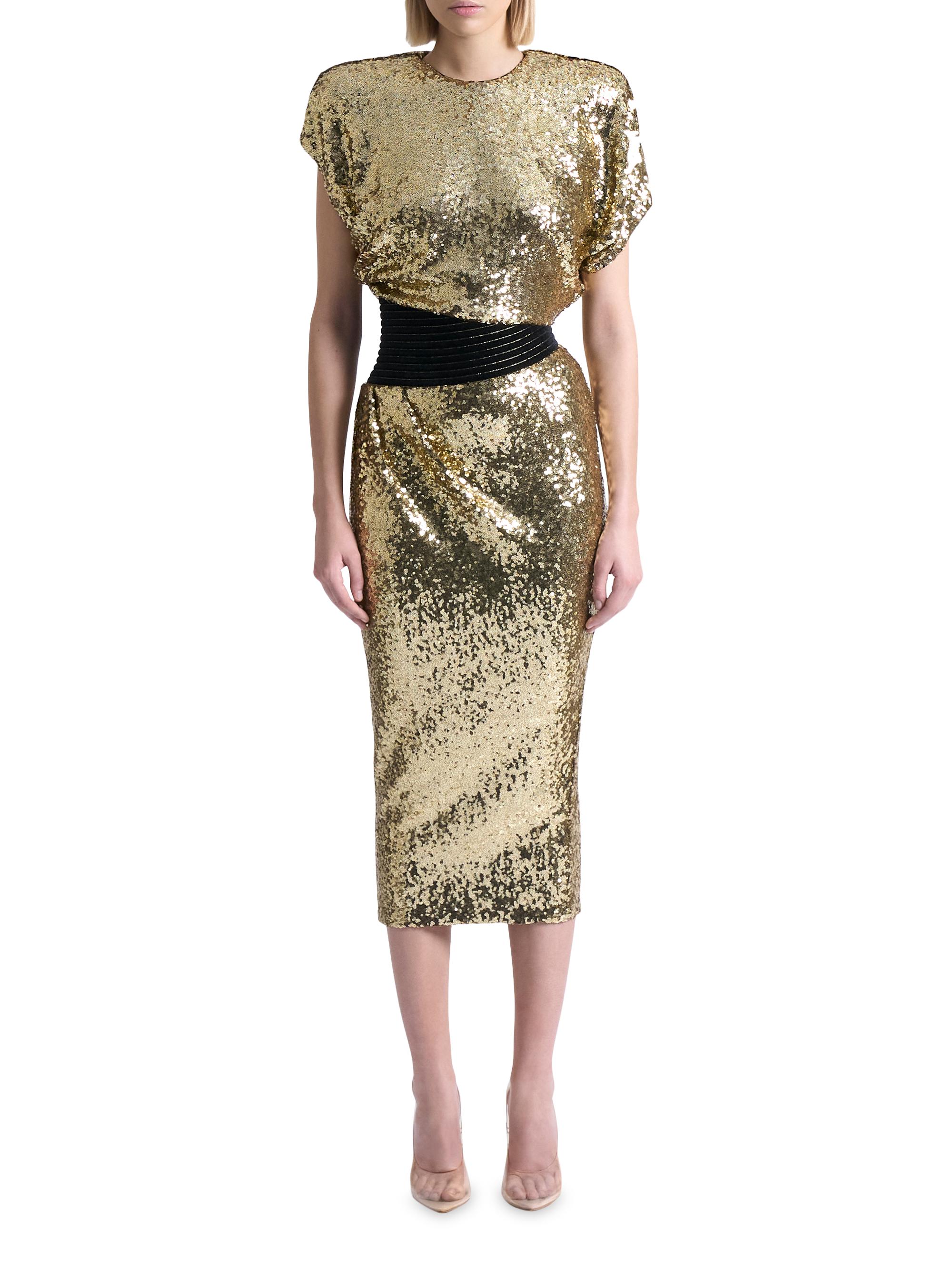 Zhivago Women's Stretch Sequin Midi-Dress - Gold