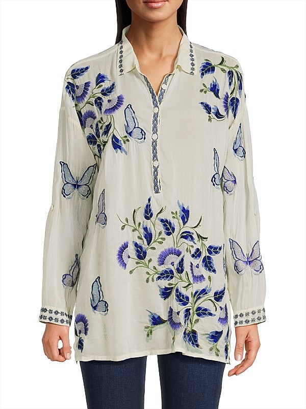 Shop Johnny Was Audrey Slim-Fit Tunic | Saks Fifth Avenue Shop Johnny Was Audrey Slim-Fit Tunic | Saks Fifth Avenue