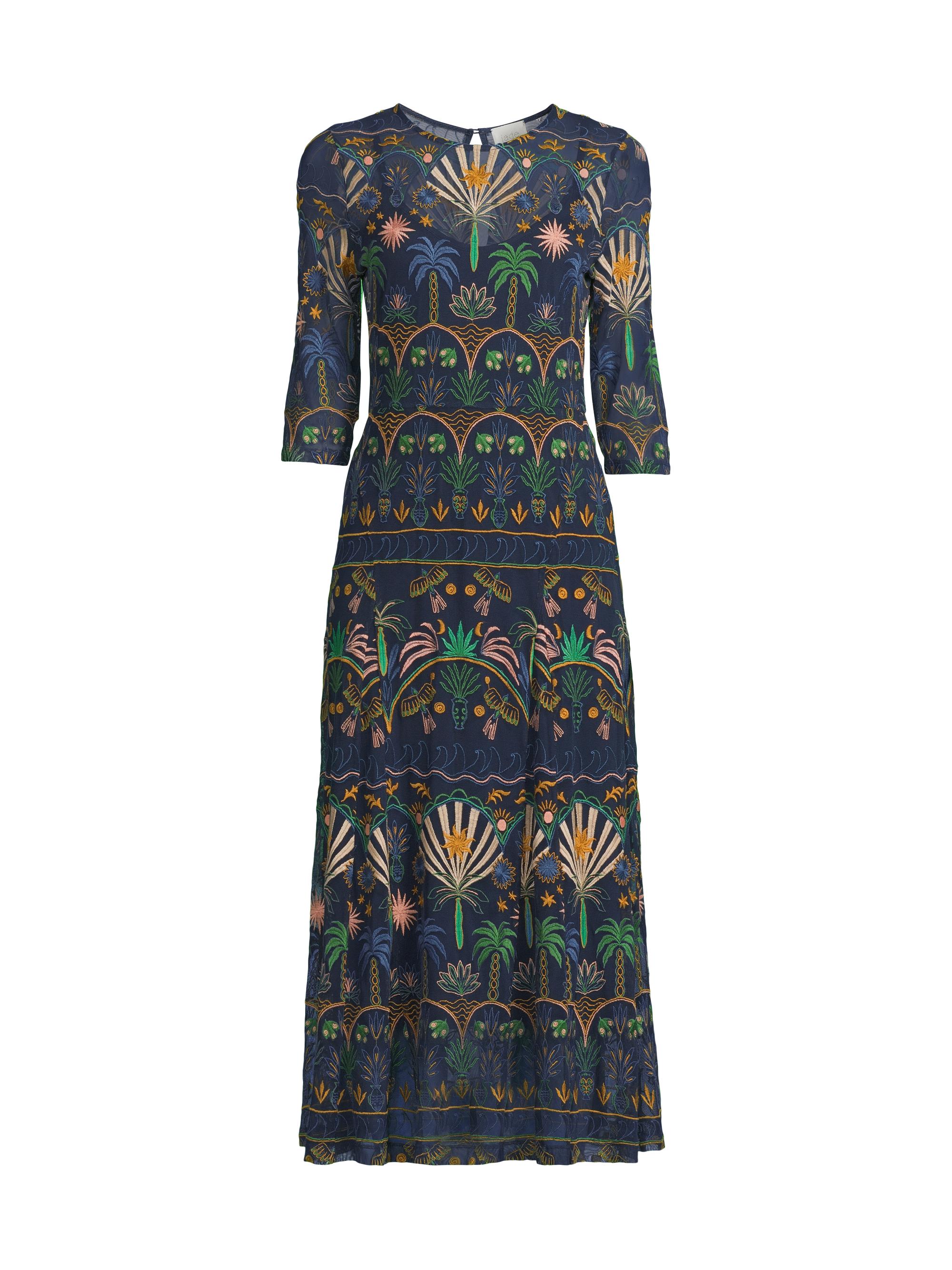Johnny Was Nova Paneled Midi-Dress Saks Fifth Avenue