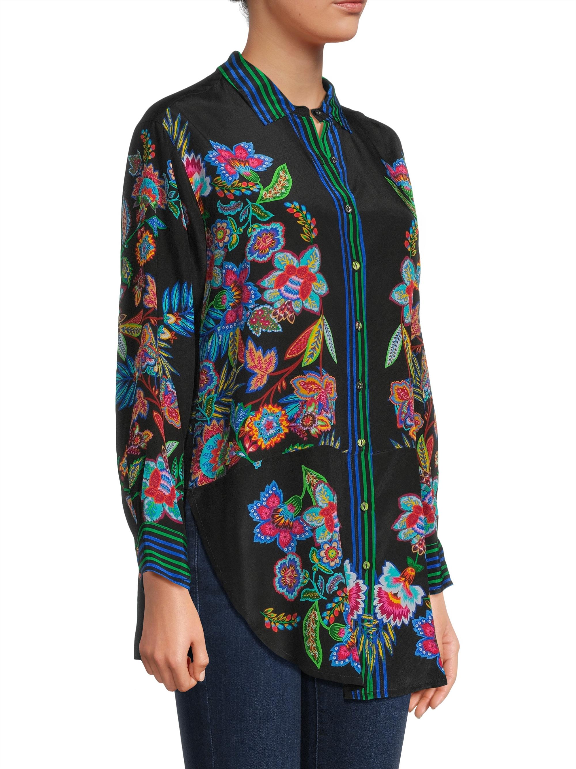 Johnny's - ドンジュアン Johnny Was Pujha Edgelong Silk Tunic | Saks Fifth Avenue