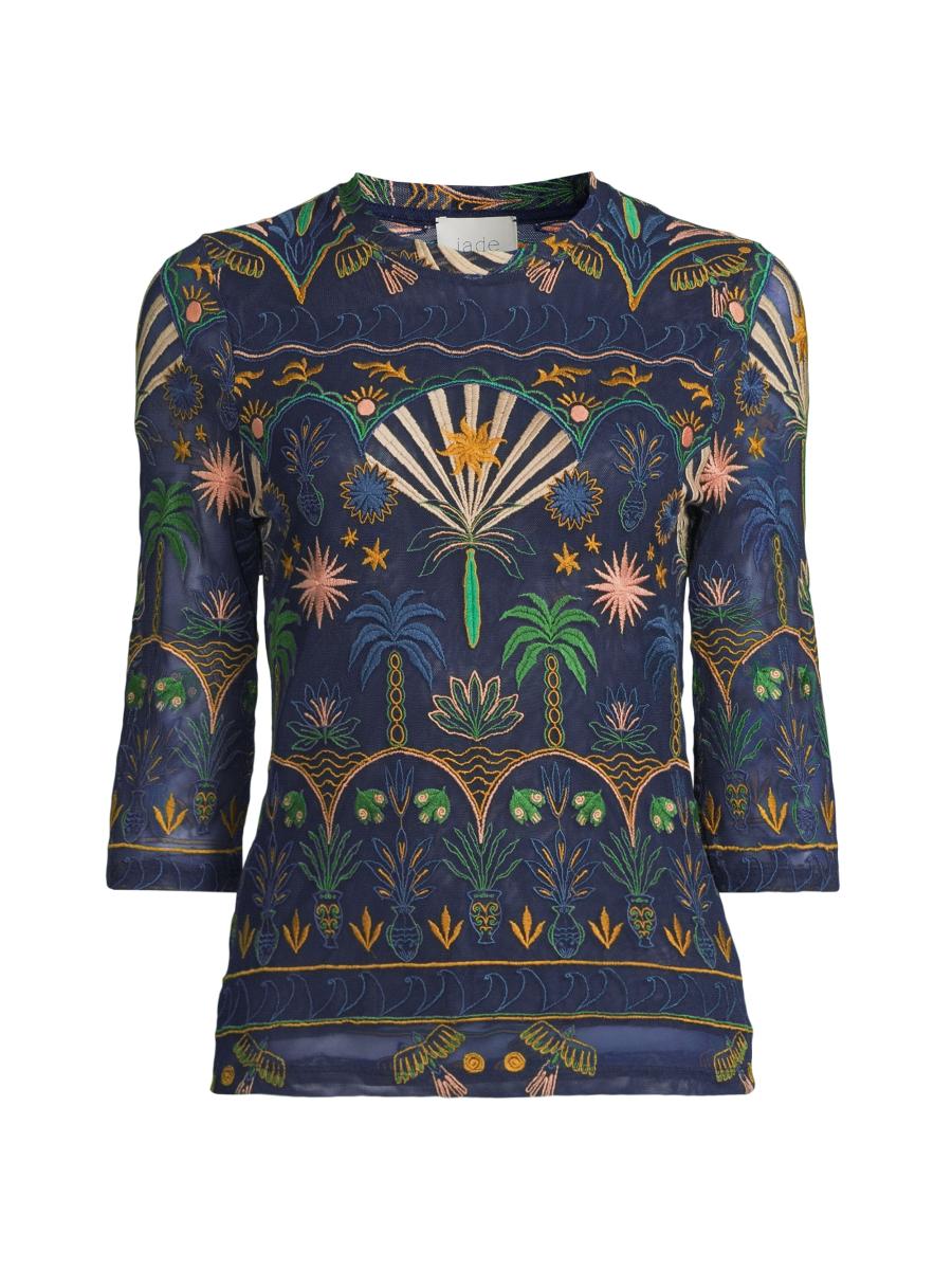 Johnny Was Kaia Mesh T-Shirt | Saks Fifth Avenue
