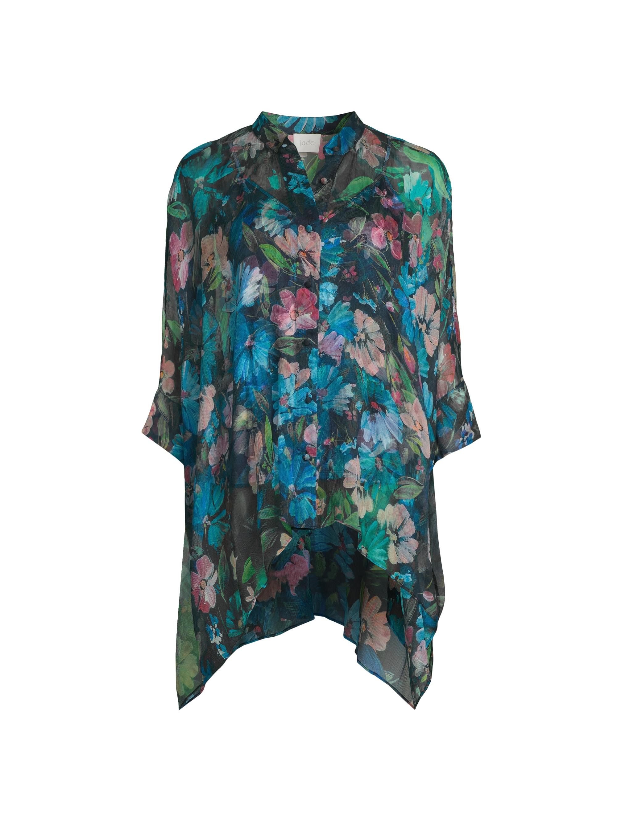 Johnny Was Women's Katia Oversized Silk Blouse - Cordelia