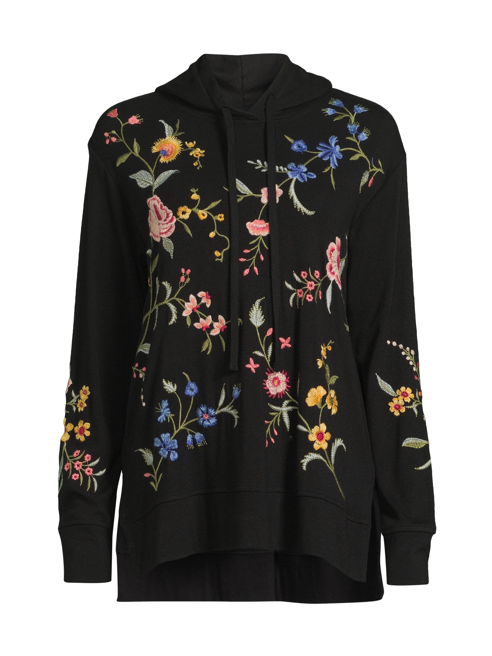 Johnny Was Women's Sophie Tunic Sweatshirt - Black