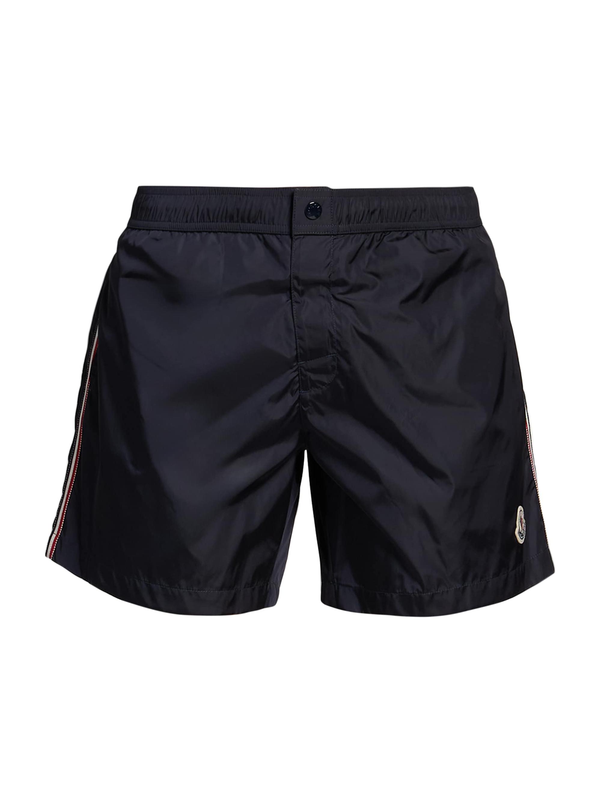 Moncler Men's Side-Stripe Swim Shorts - Navy