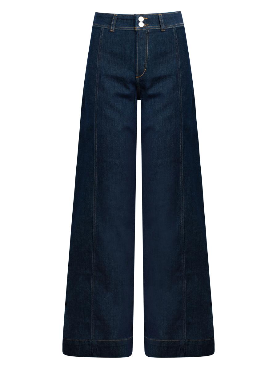 Joe's Jeans The Seamed Stretch Denim Wide-Leg Trousers