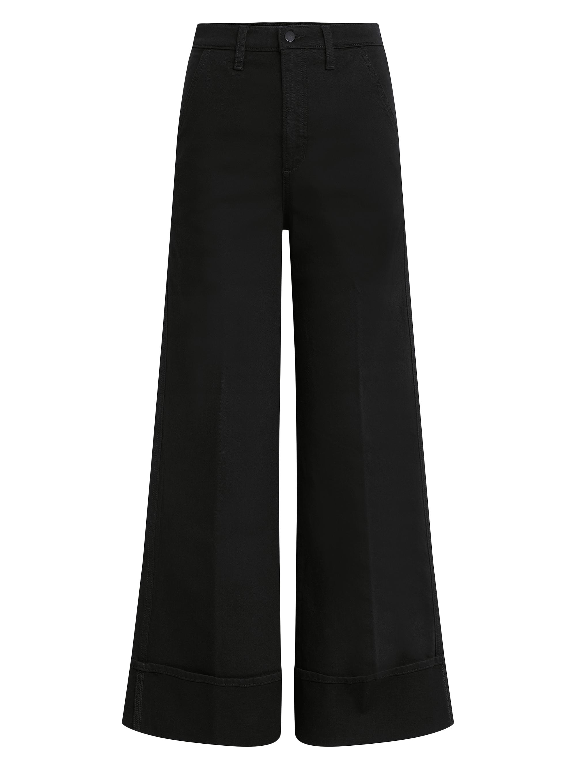 Joe's Jeans Women's The Trixie Wide-Leg Cuff Trousers - Black