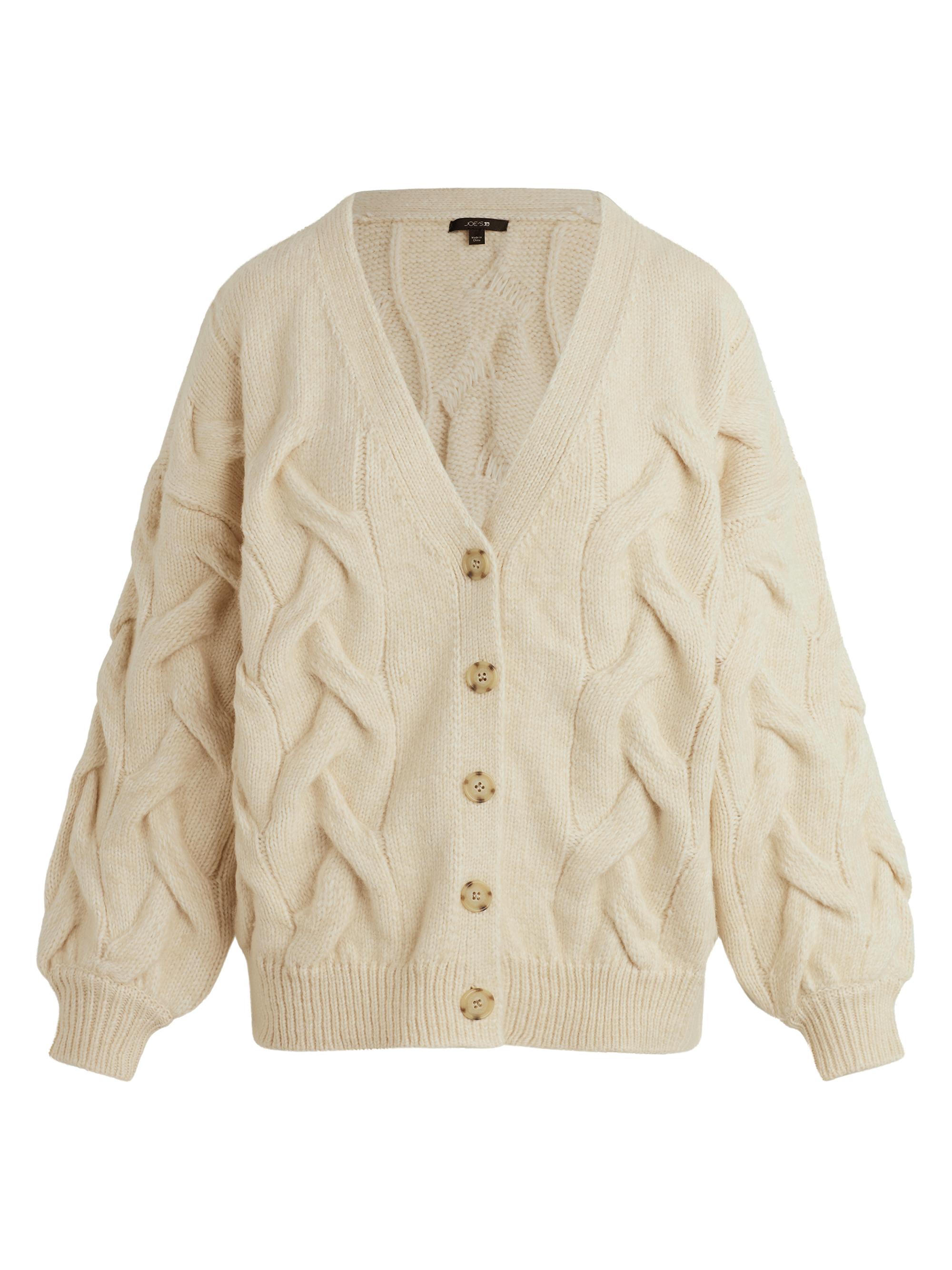 Joe's Jeans Women's The Colby Cable-Knit Cardigan - Creme Brulee