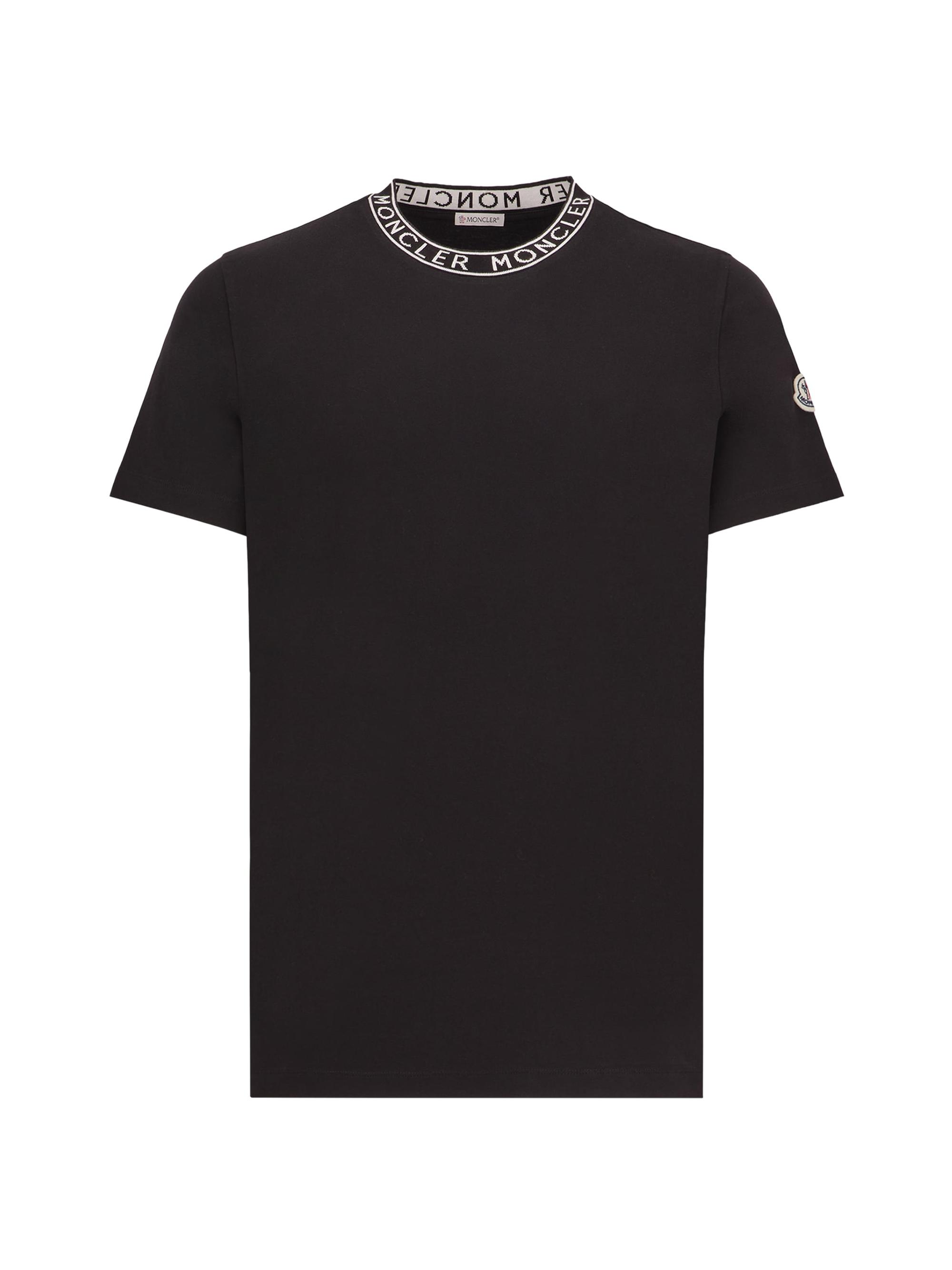 Moncler Men's Logo Knit Neck T-Shirt - White