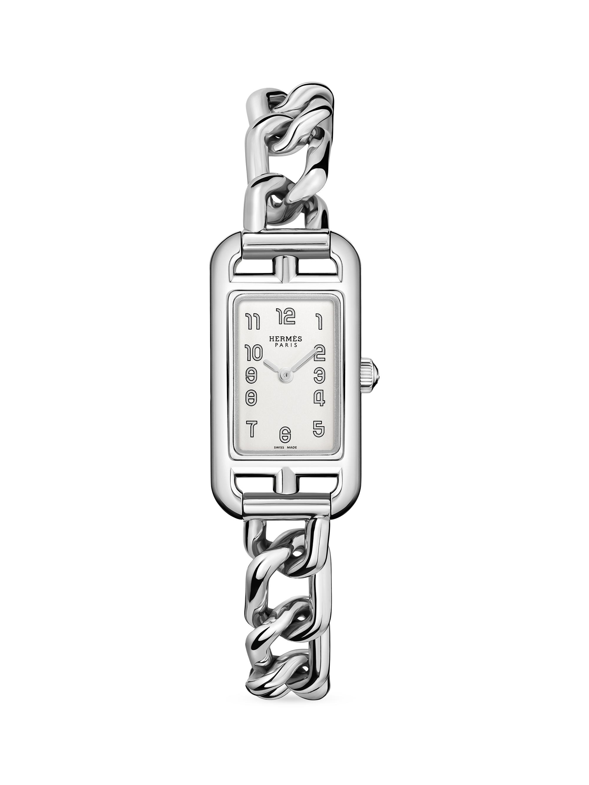 HERMÈS Women's Nantucket Stainless Steel Bracelet Watch/29MM - Steel