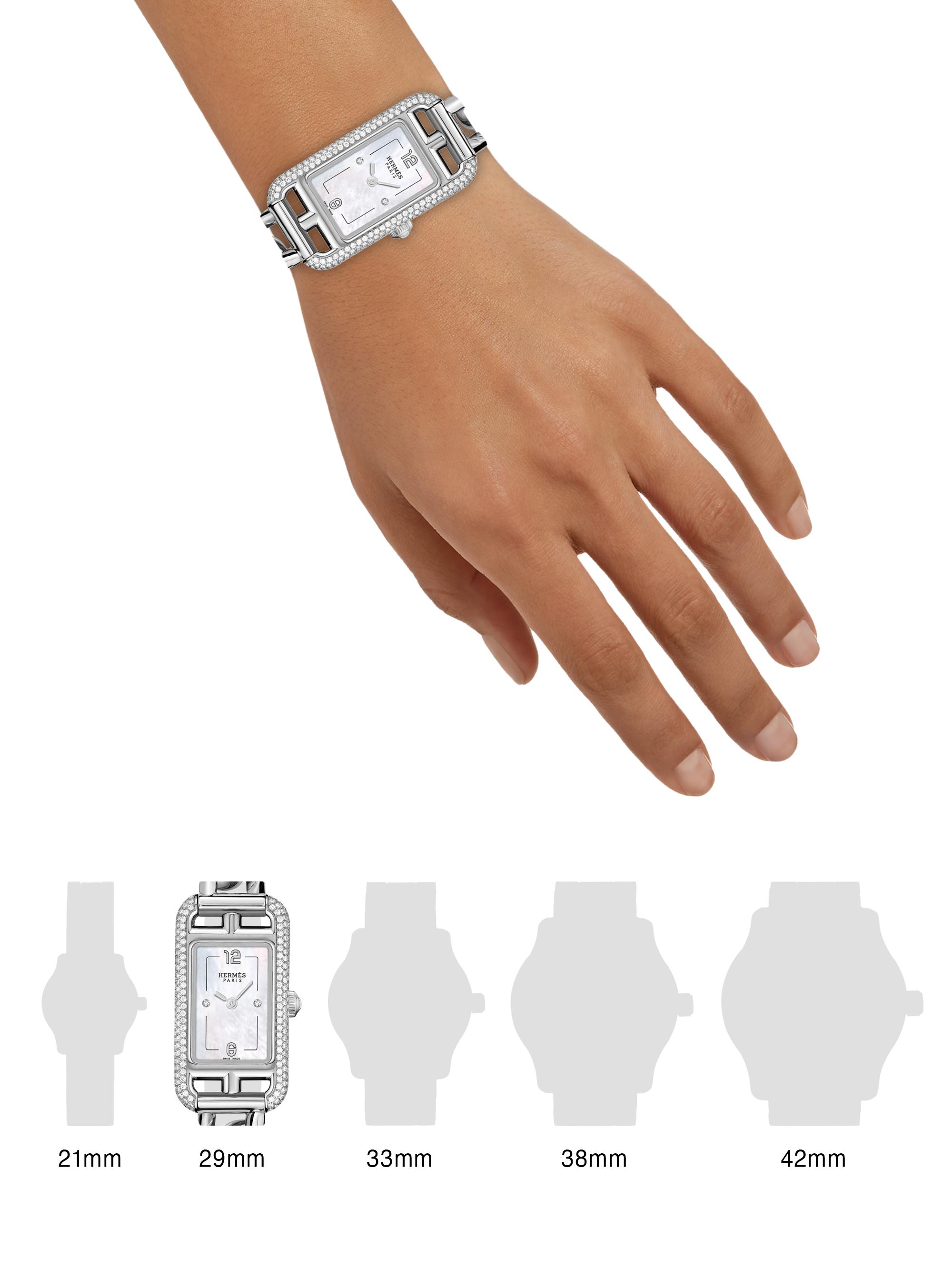 HERMÈS Nantucket Stainless Steel & 0.58 TCW Diamond Bracelet Watch