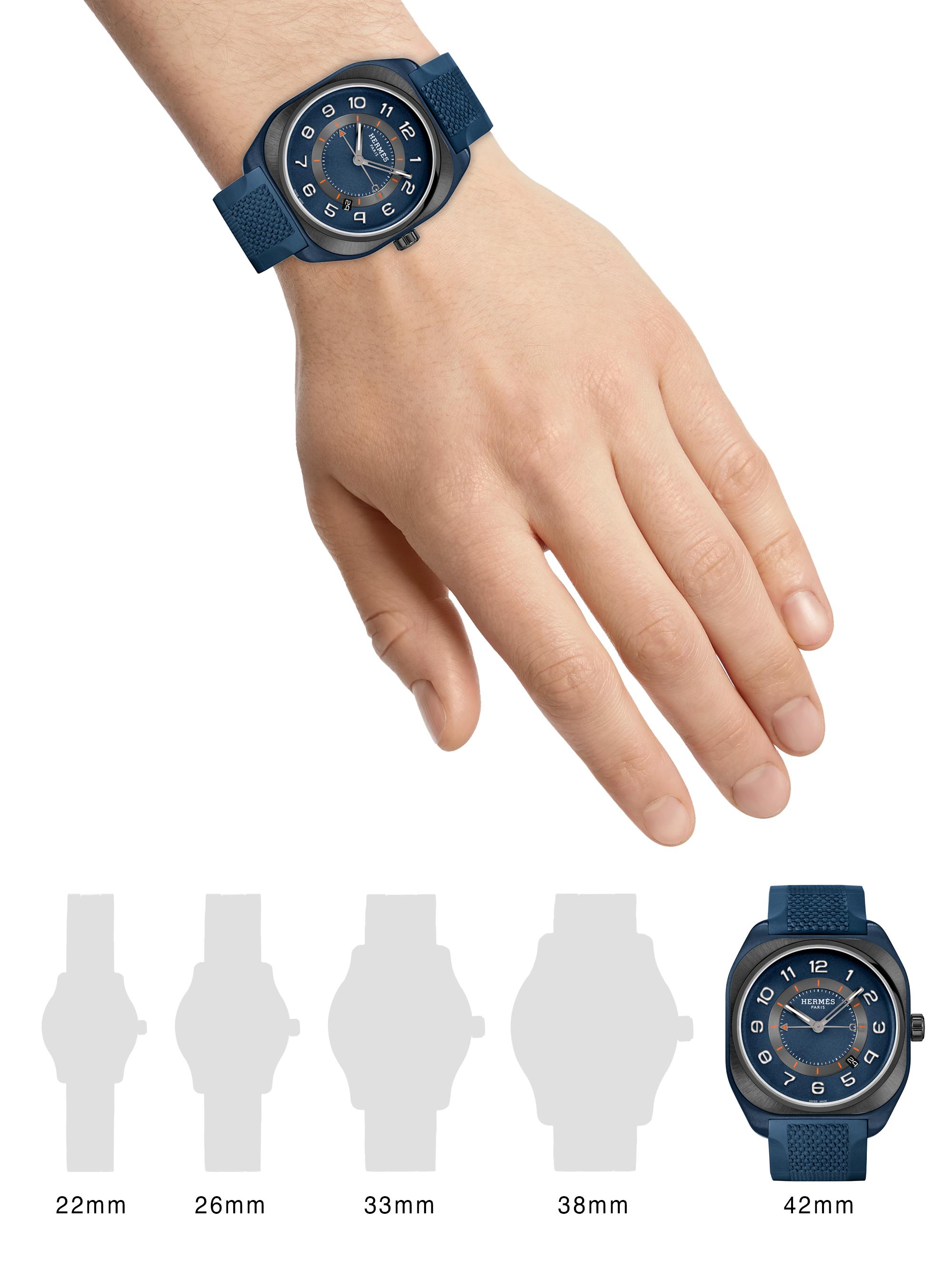 HERMÈS H08 Titanium & Fabric-Strap Watch/42MM | Saks Fifth Avenue