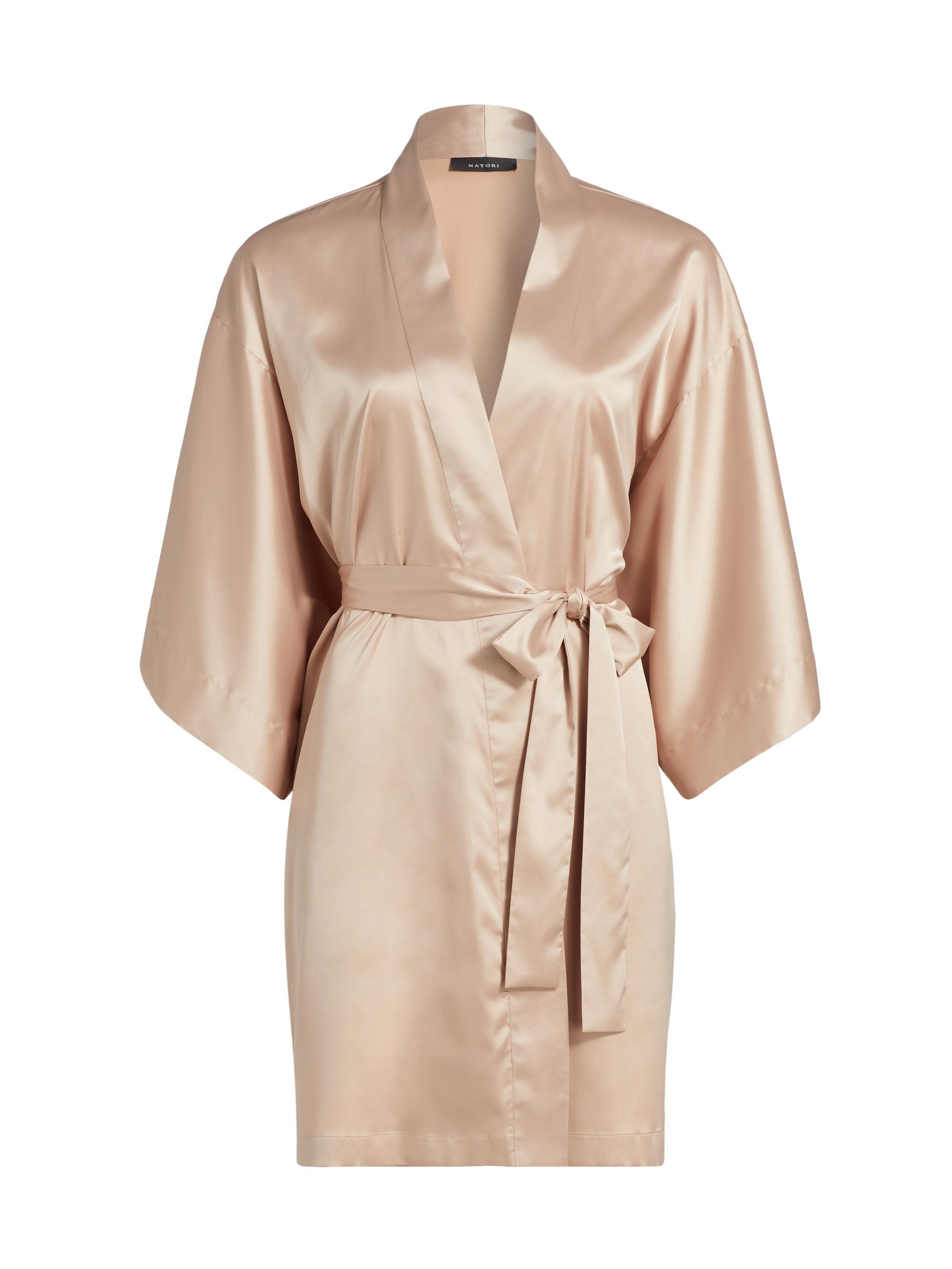 Natori Women's Glamour Satin Robe - Cafe