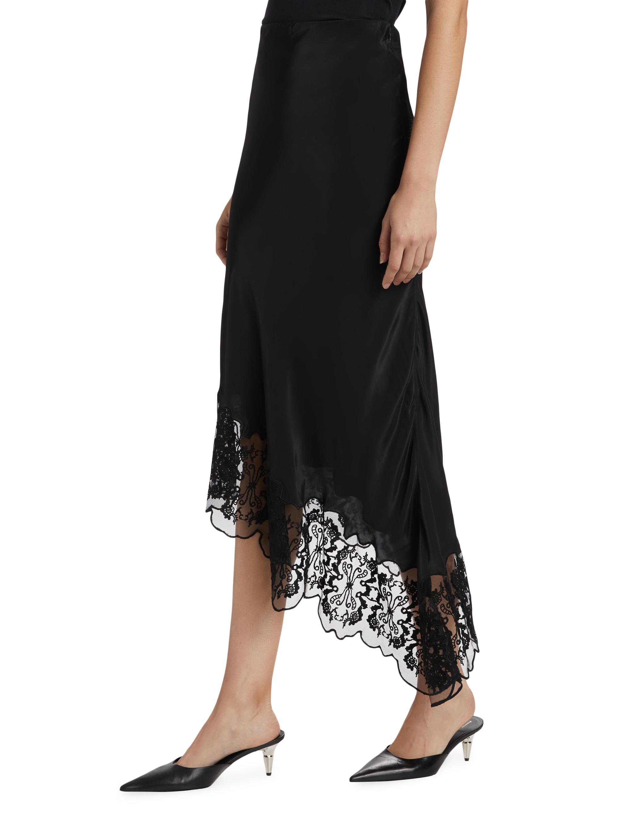 Maria Cher Mellado Ollie Lace-Hem Midi-Skirt | Saks Fifth Avenue