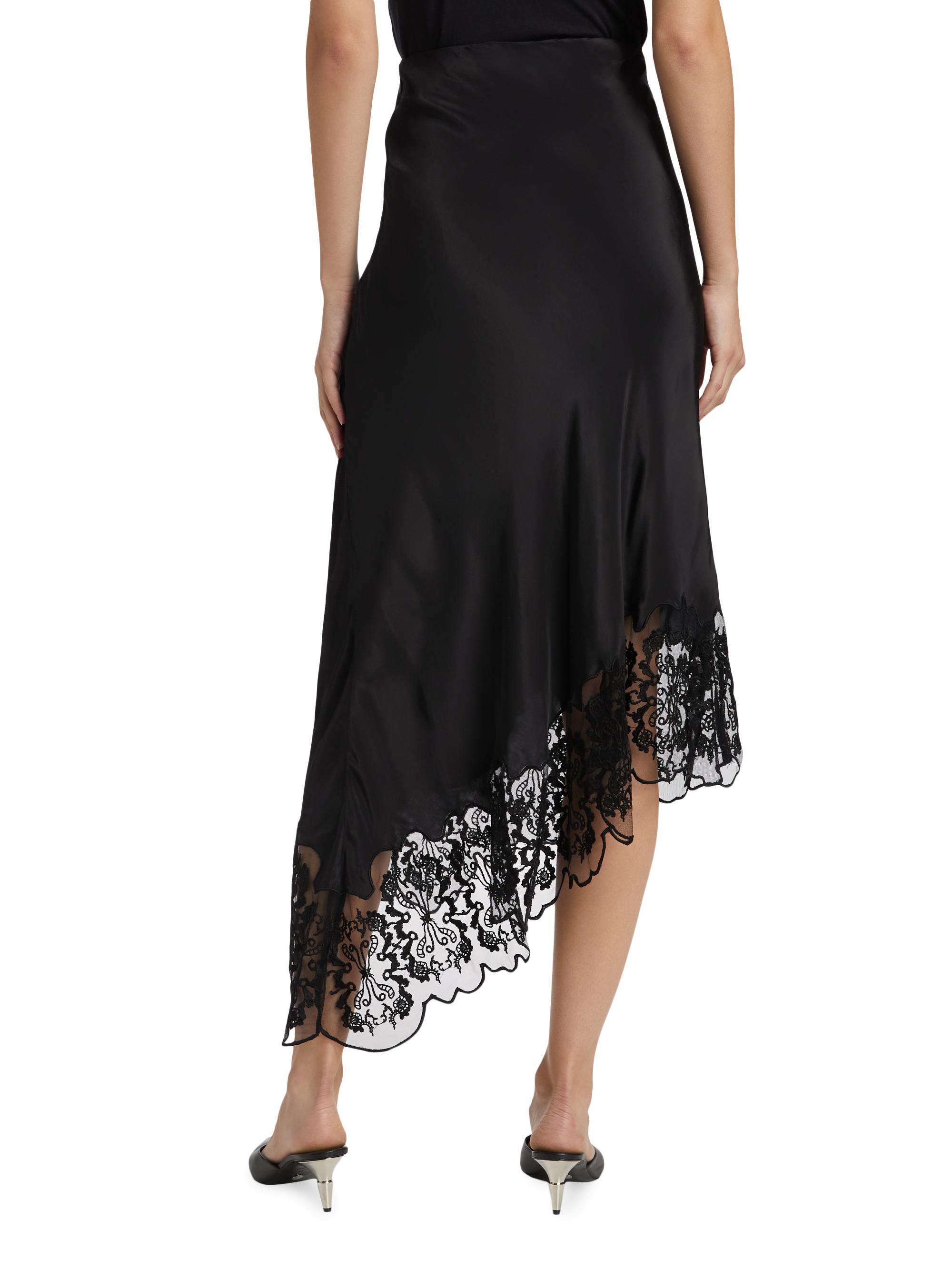 Maria Cher Mellado Ollie Lace-Hem Midi-Skirt | Saks Fifth Avenue