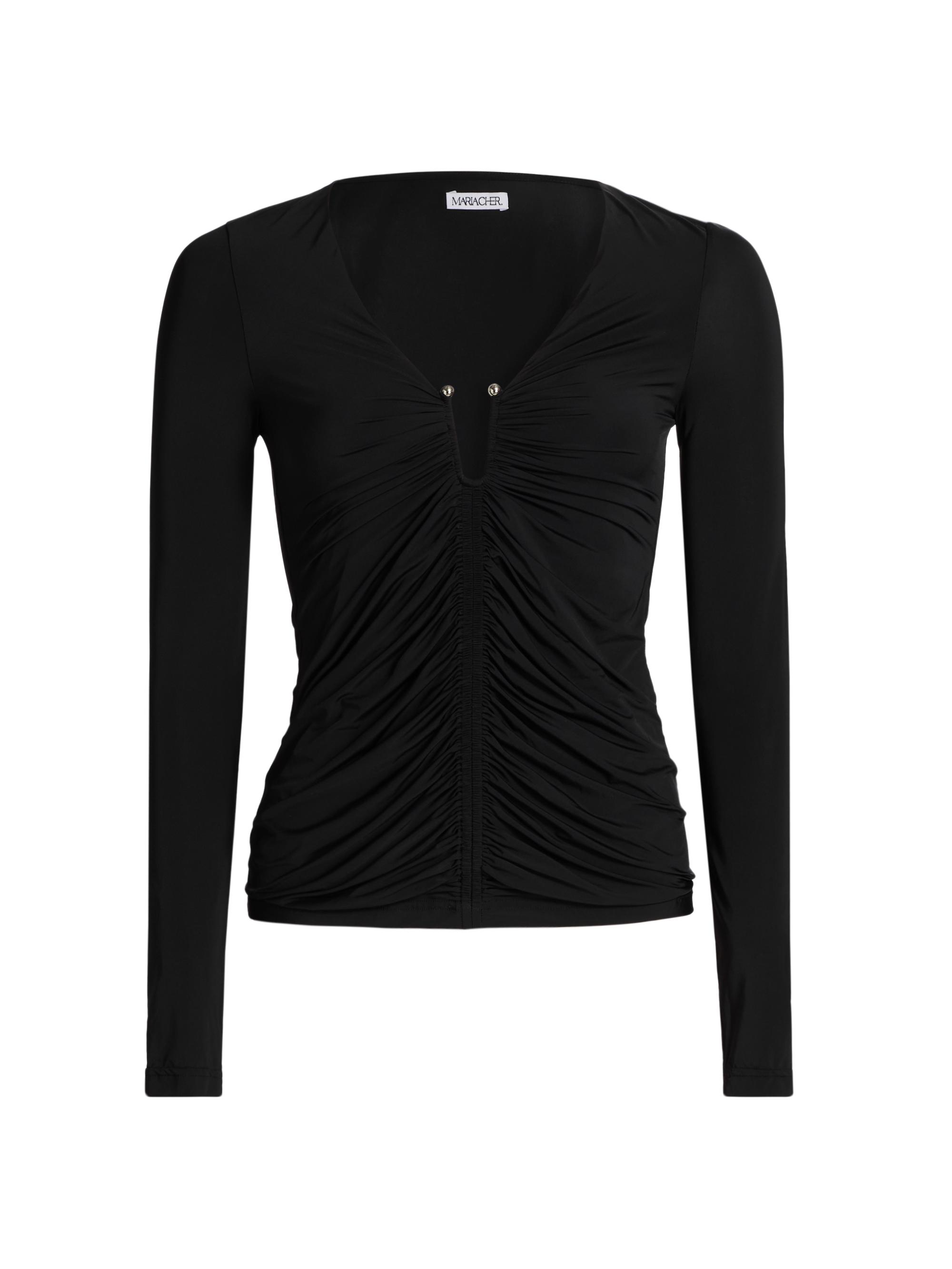Maria Cher Women's Alberti Bailey Jeresy Top - Black