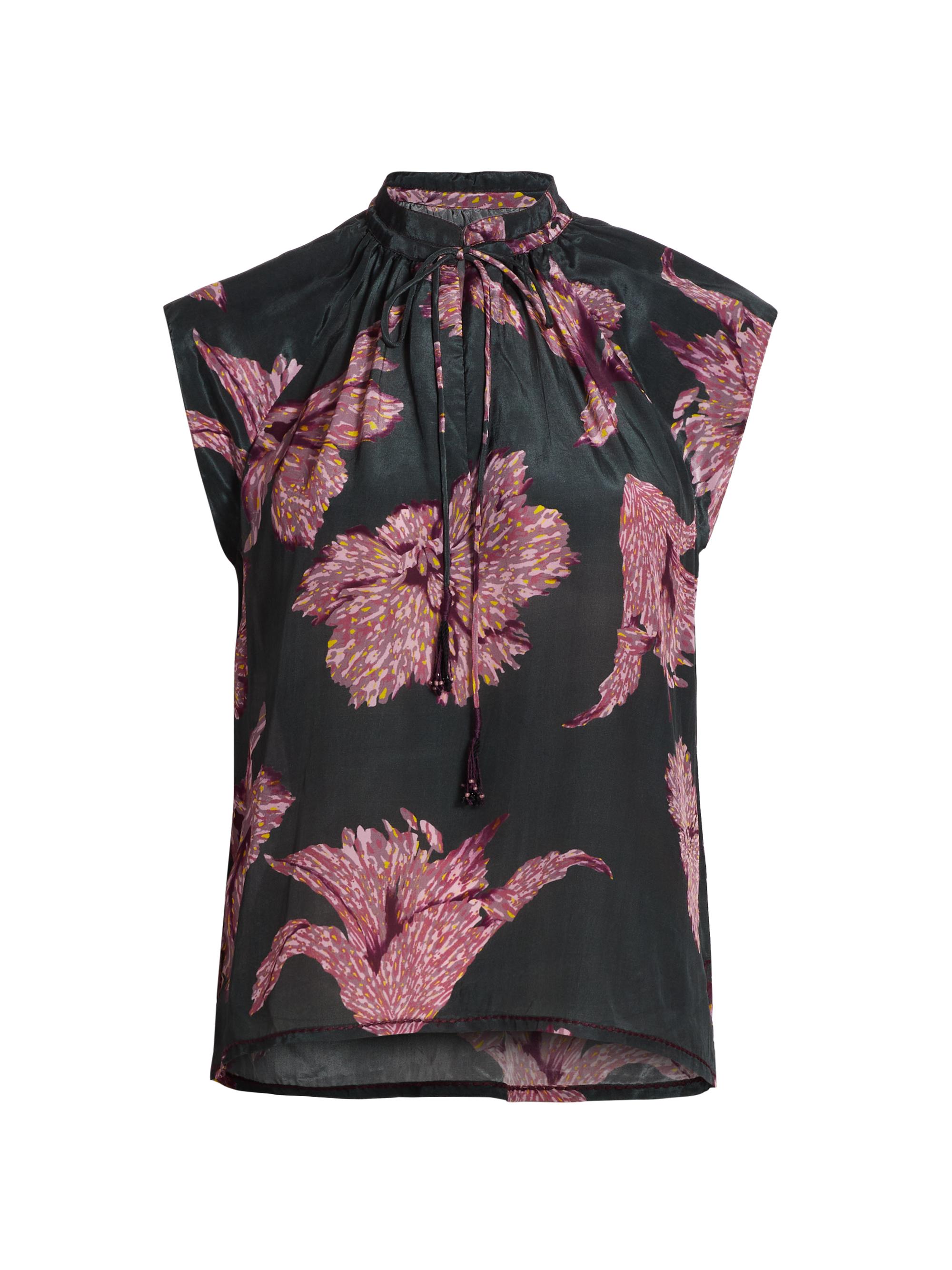 Maria Cher Women's Berisso Keyla Floral Top - Burgundy Blossom