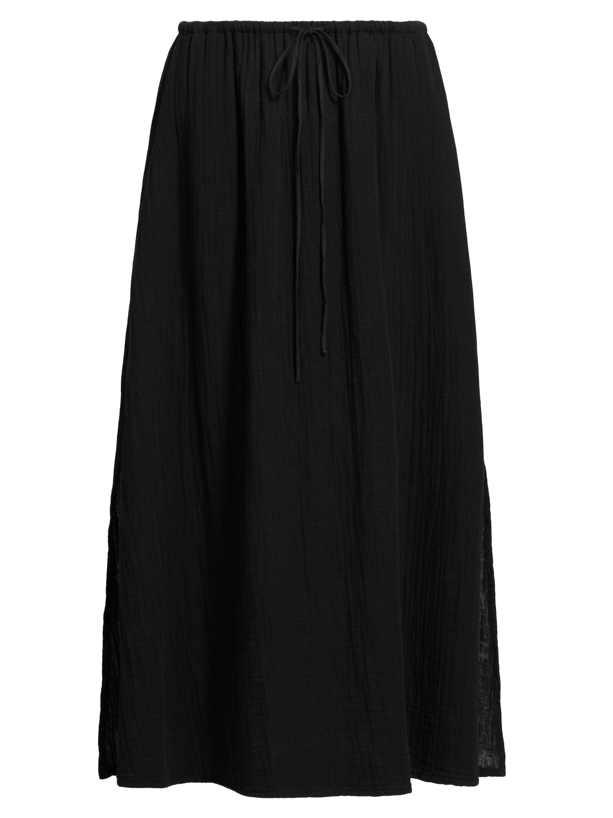 XÍRENA Women's Avryll Cotton Gauze Maxi Skirt - Black