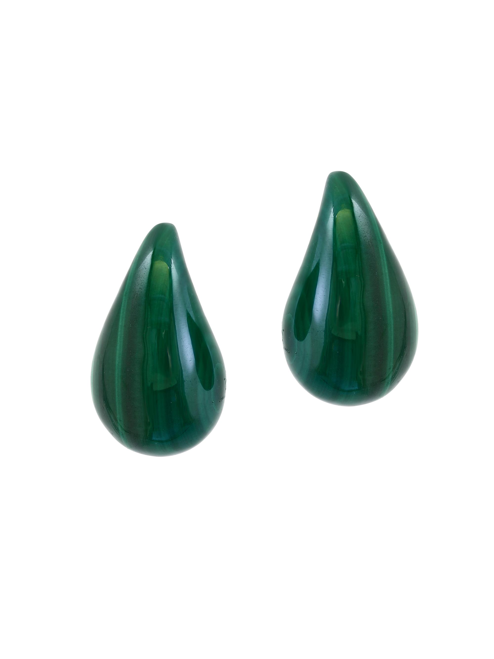 Saks Fifth Avenue Collection Women's 14K Yellow Gold & Malachite Teardrop Earrings - Yellow Gold