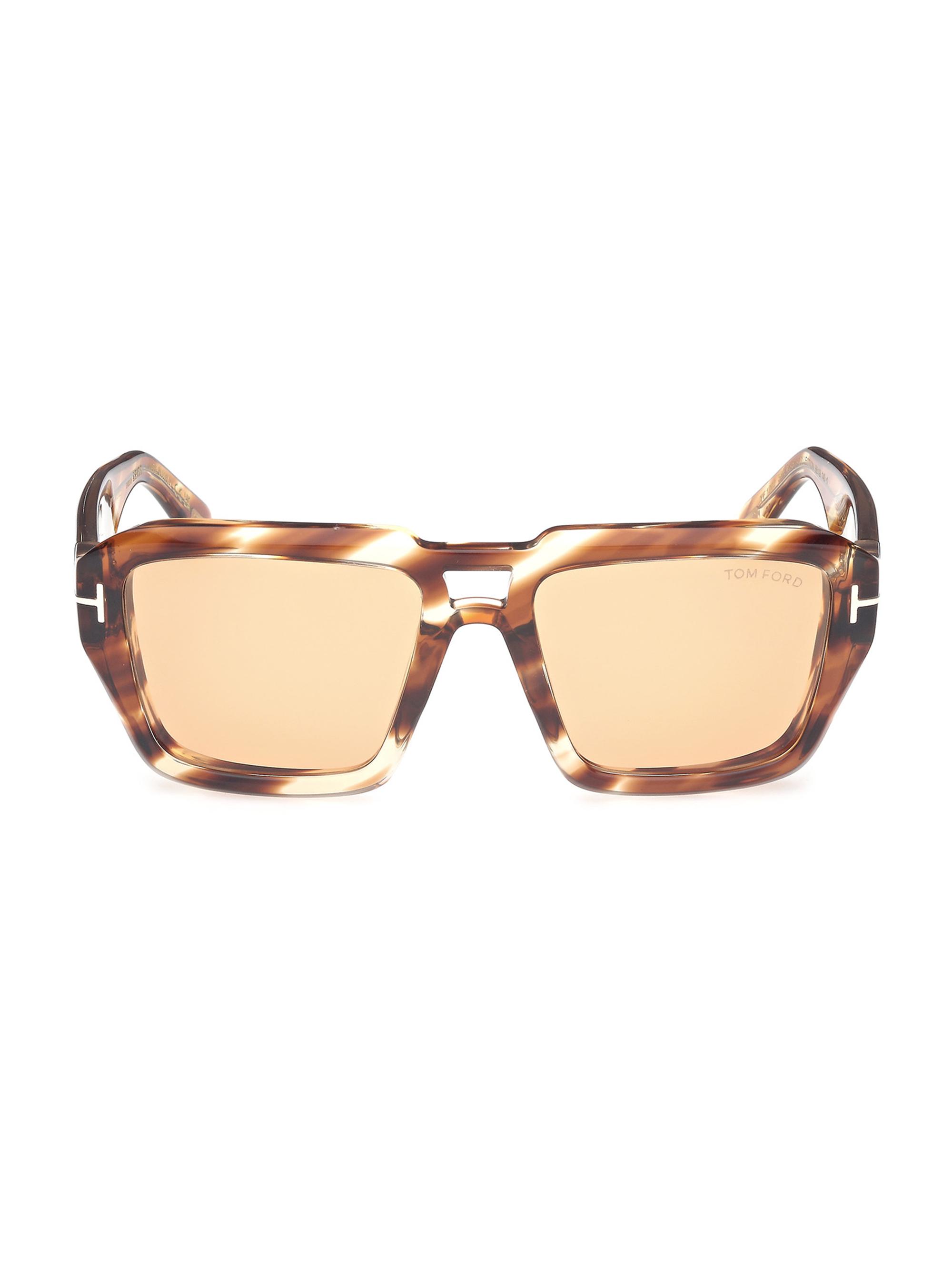 TOM FORD Men's  ICON 56MM Navigator Sunglasses - Brown