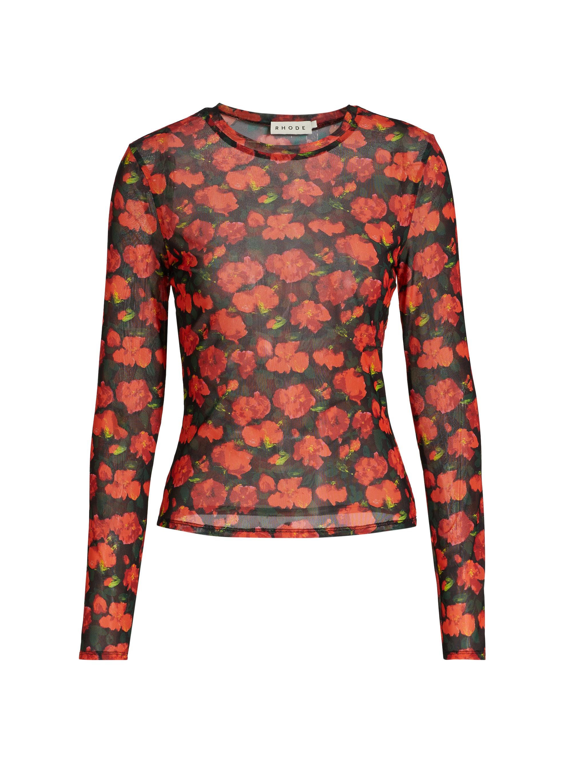 Rhode Women's Florian Mesh Bodycon Top - Palacio Jardin Mini