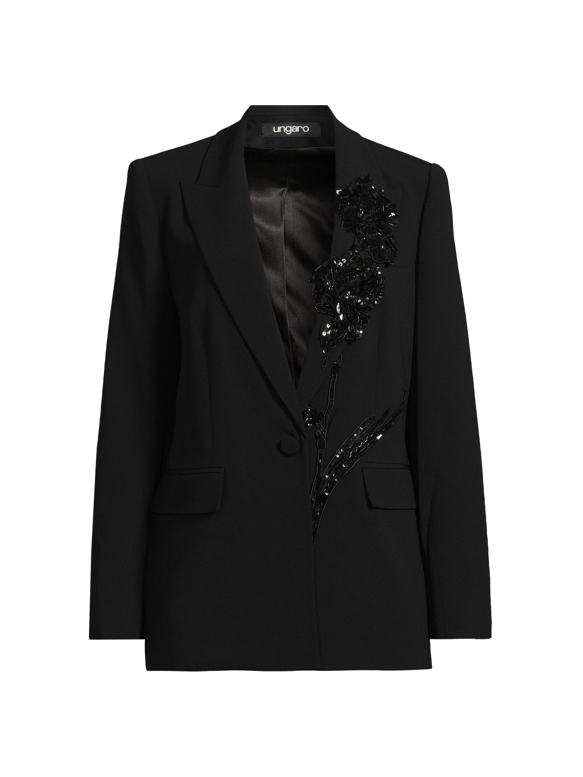 Ungaro Women's Cassandra Embellished Appliqué Blazer - Black