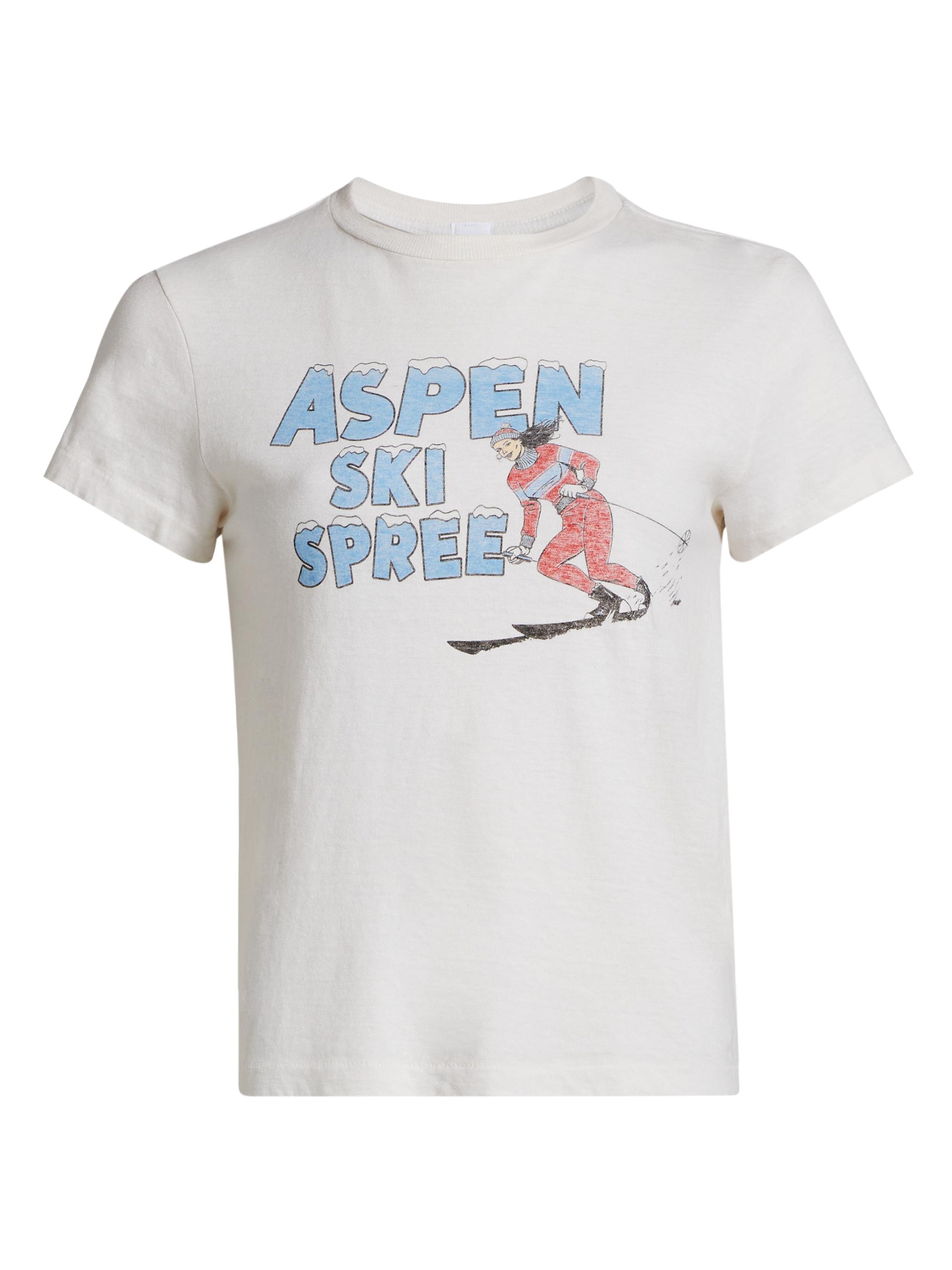 Re/done Women's Ski Spree Graphic T-Shirt - Vintage White