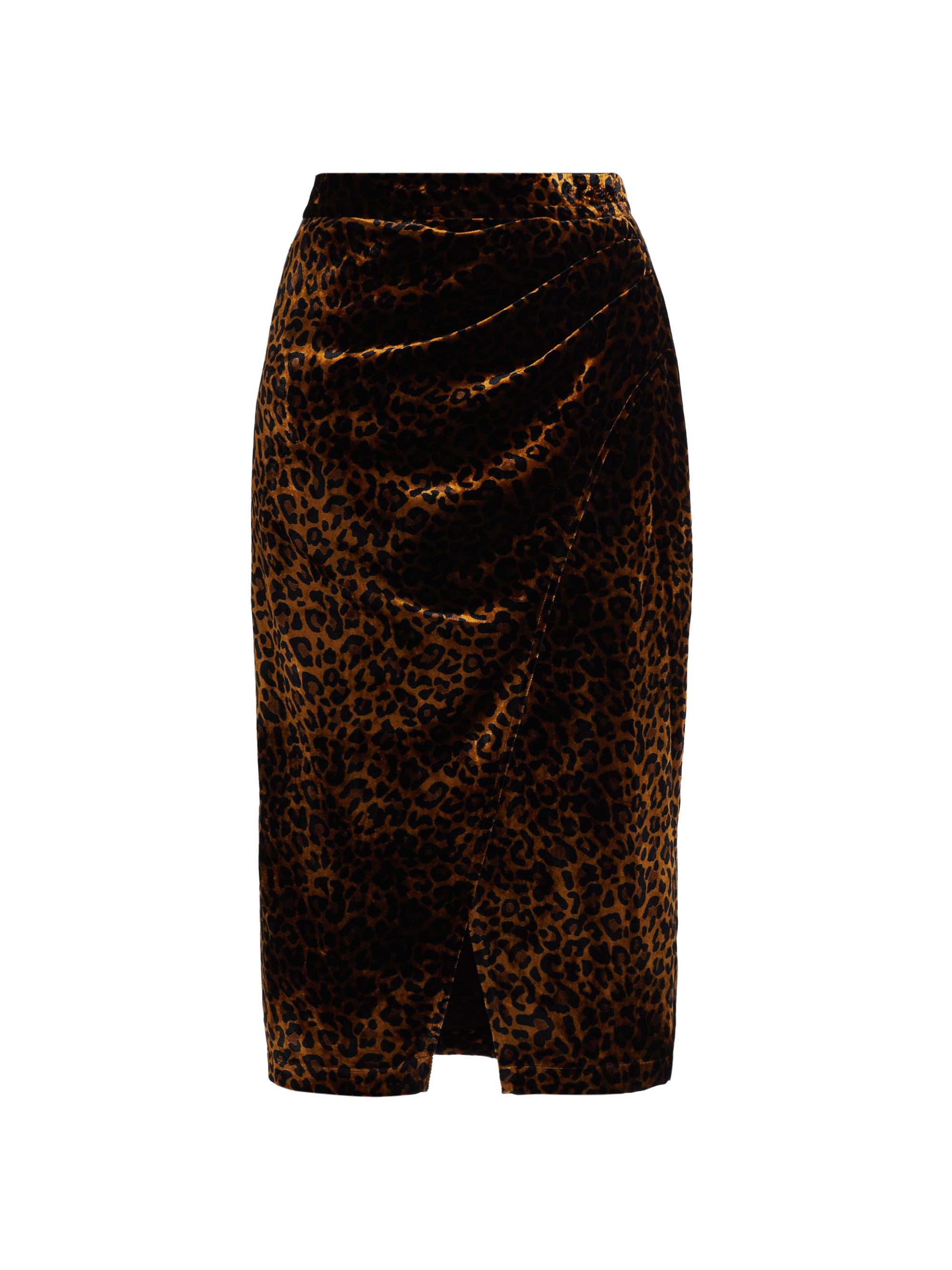 Elie Tahari Women's Heritage Fiora Leopard Midi-Skirt - Rich Leopard