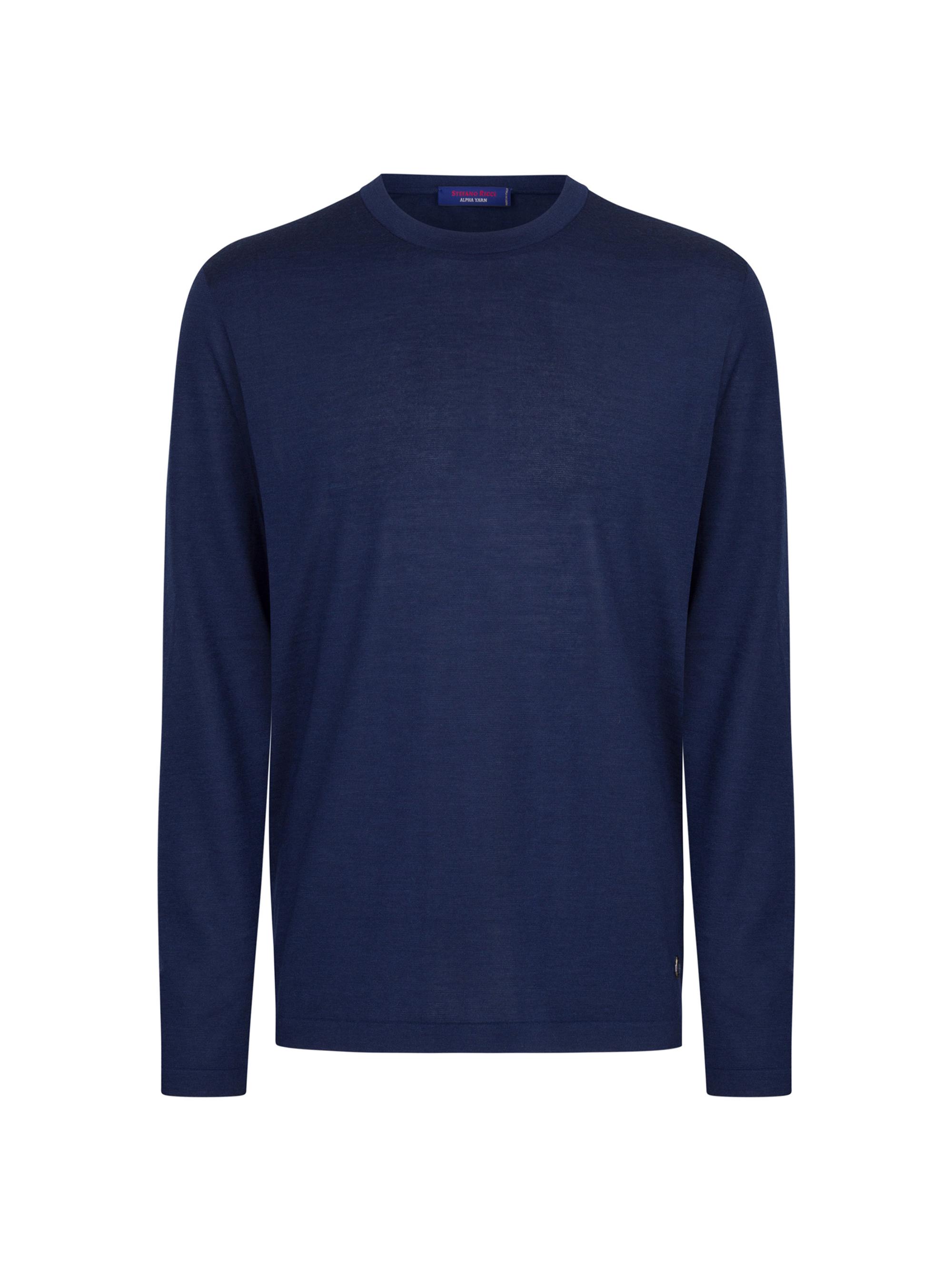 Stefano Ricci Men's Crewneck T-Shirt - Blue