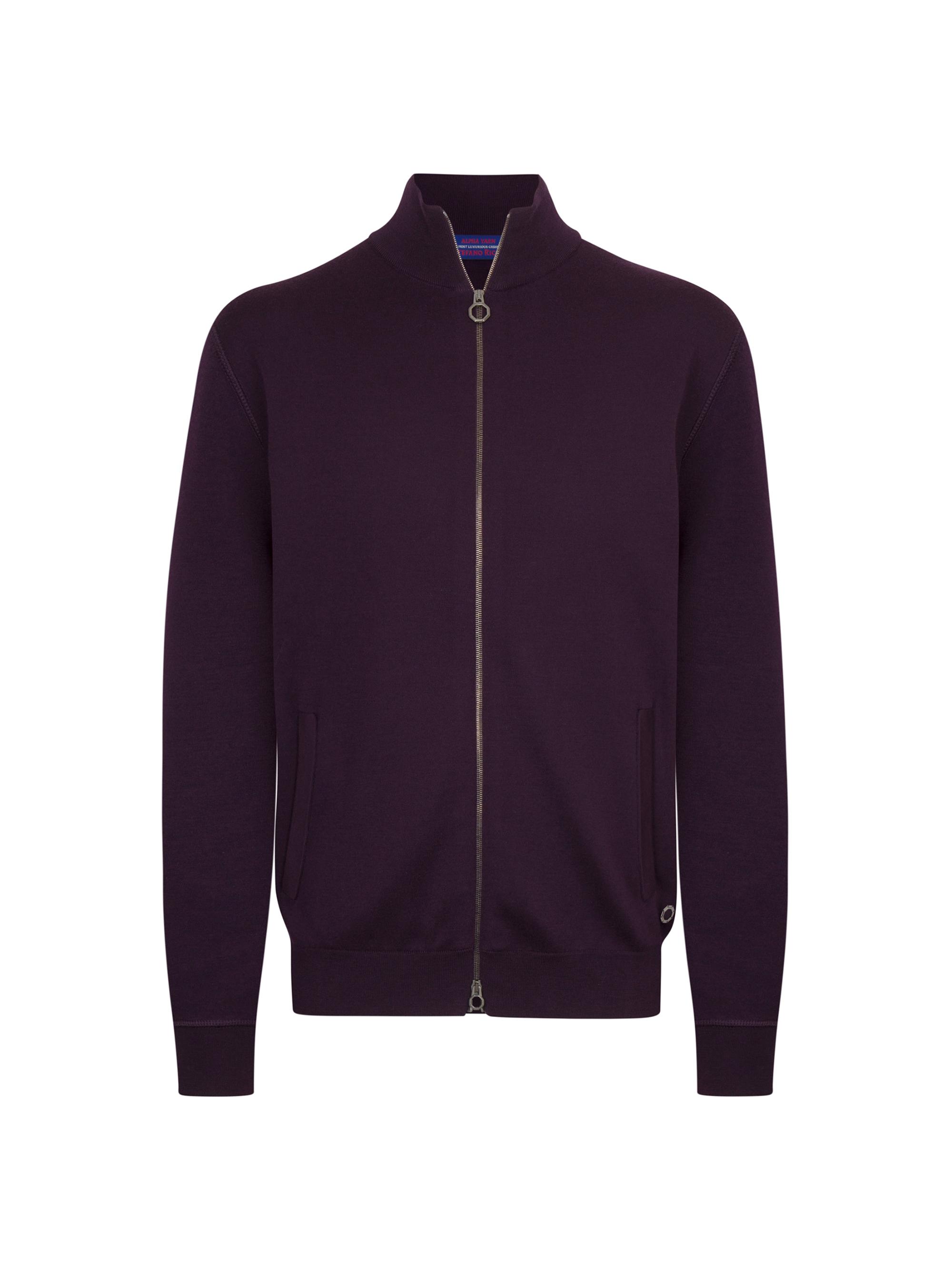 Stefano Ricci Men's Full Zip Sweater - Purple