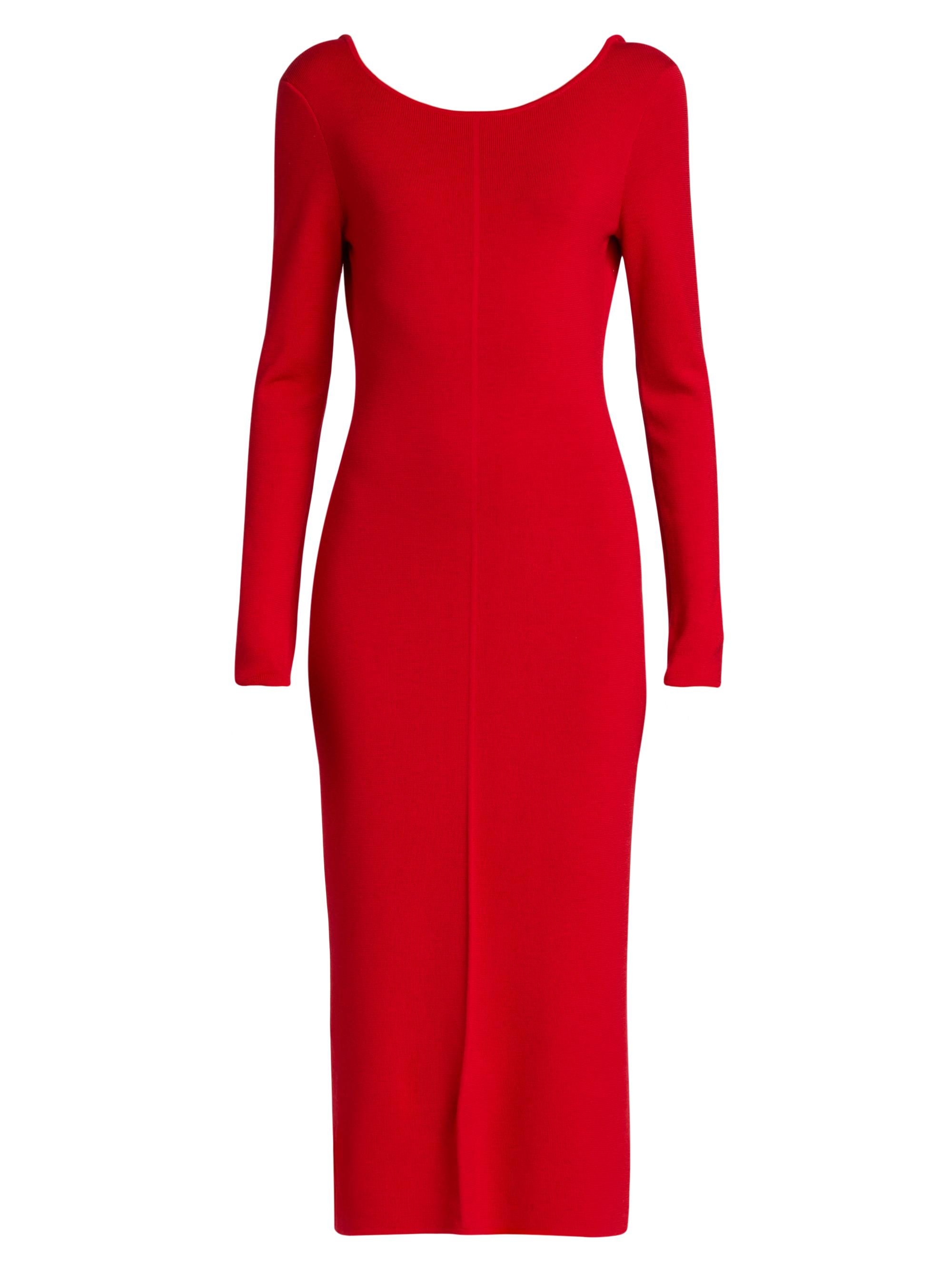 Elie Tahari Heritage Gia Drape Back Midi-Dress Saks Fifth Avenue