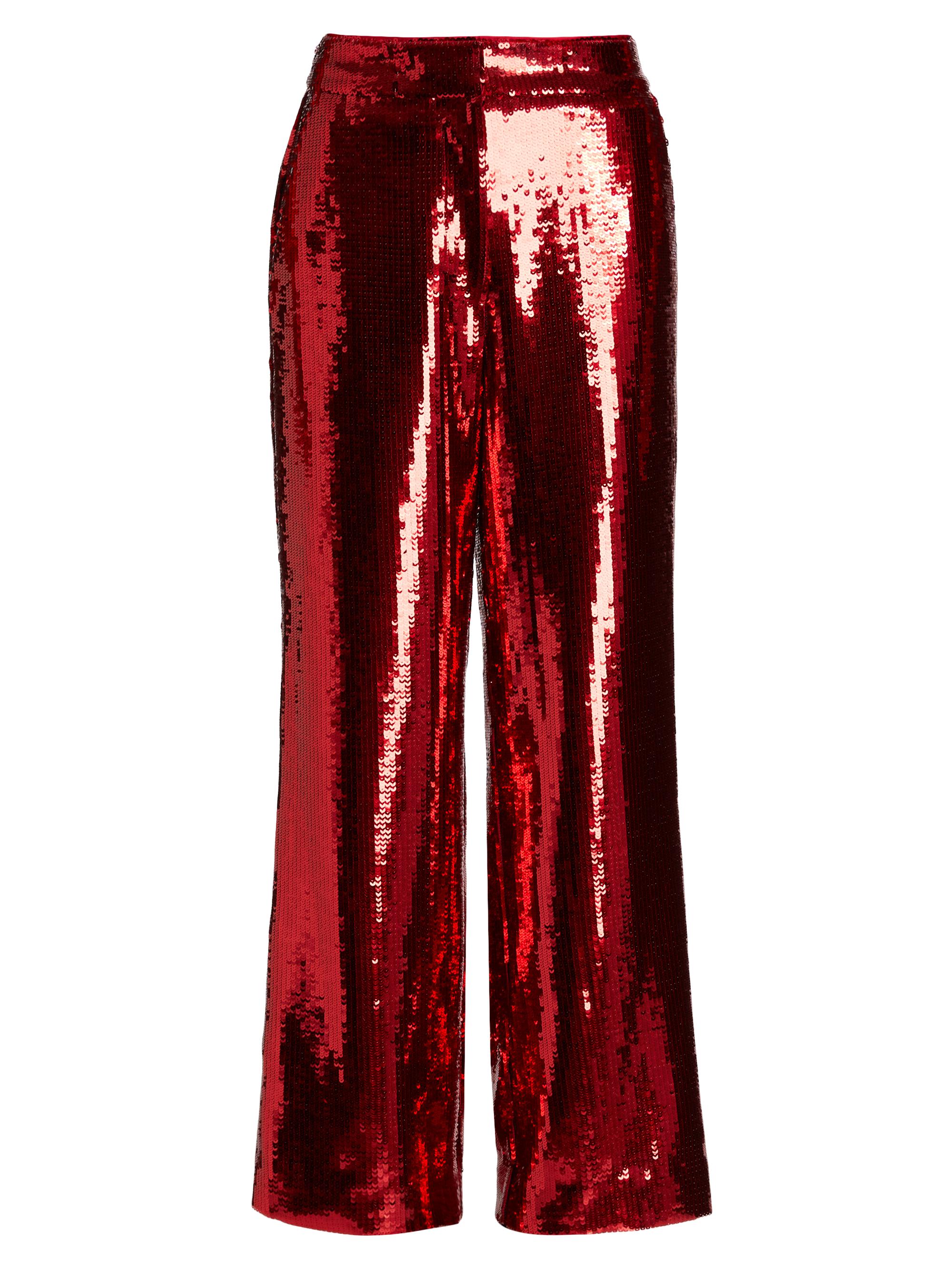 Elie Tahari Women's Heritage The Allegra Sequin Pants - Ruby Red Sequin