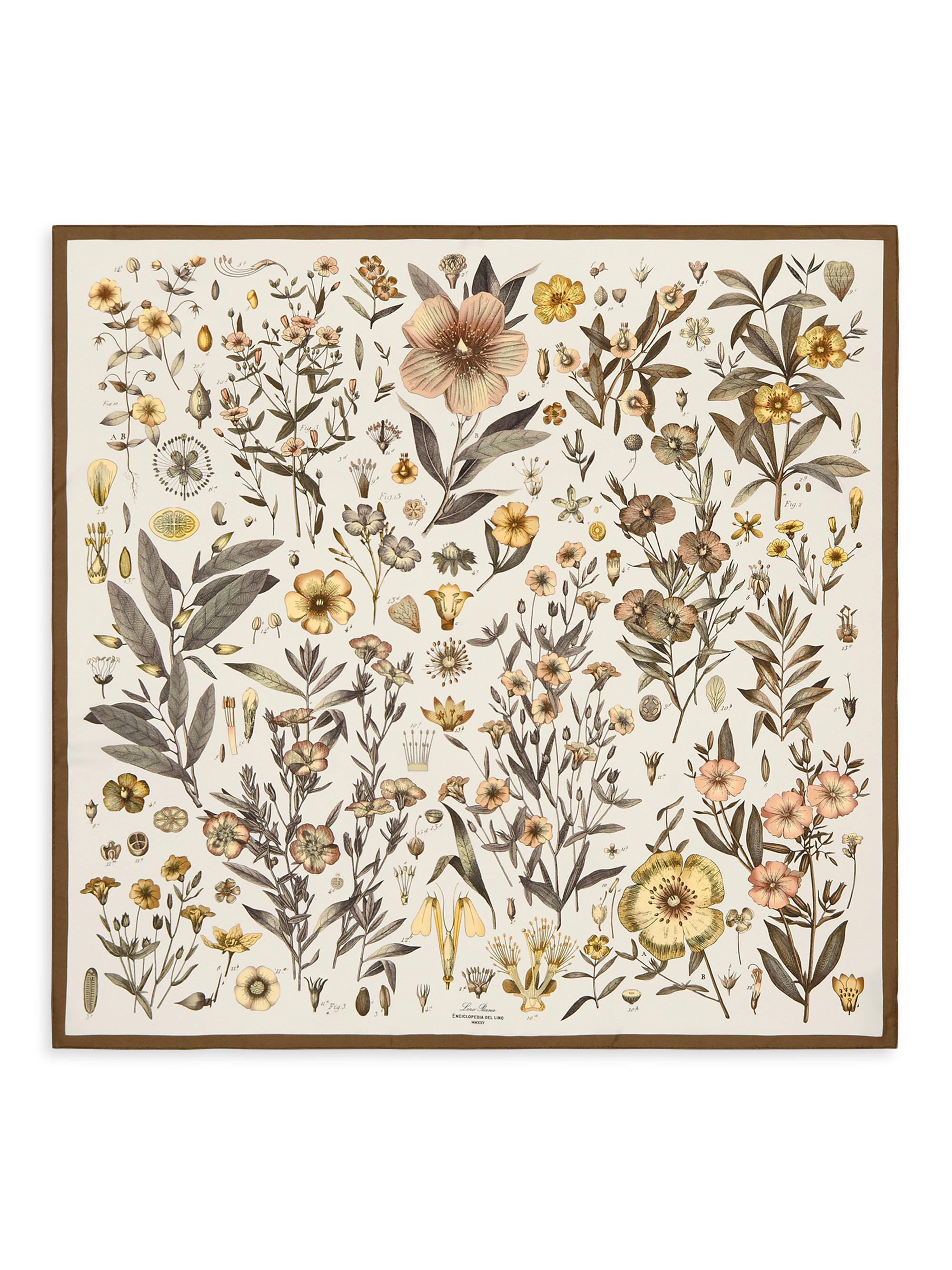 Loro Piana Women's Enciclopedia Del Lino Silk Twill Scarf - Yellow Ochre Sepia