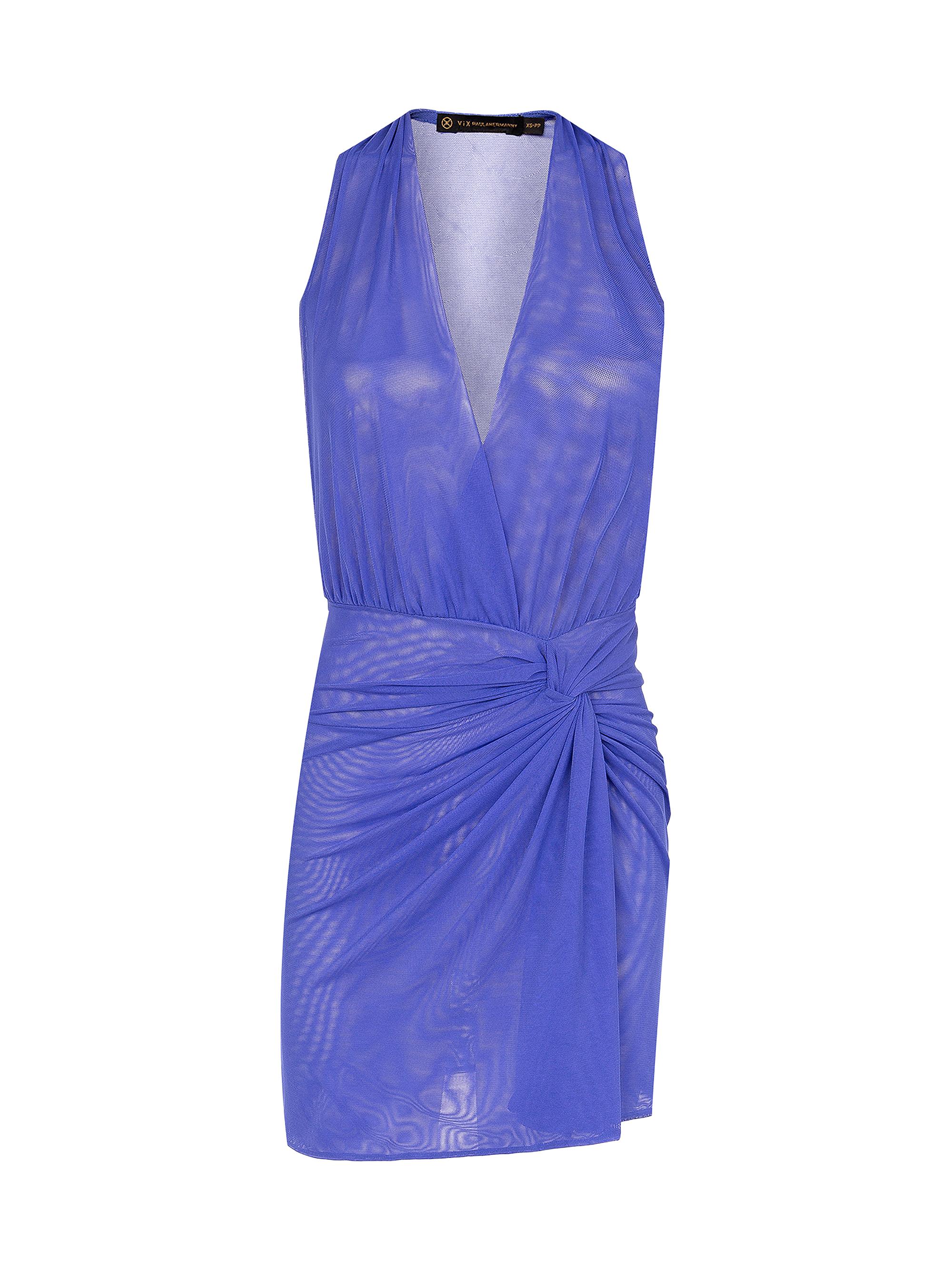 ViX by Paula Hermanny Women's Karina Sleeveless Wrap-Style Cover-Up - Blue