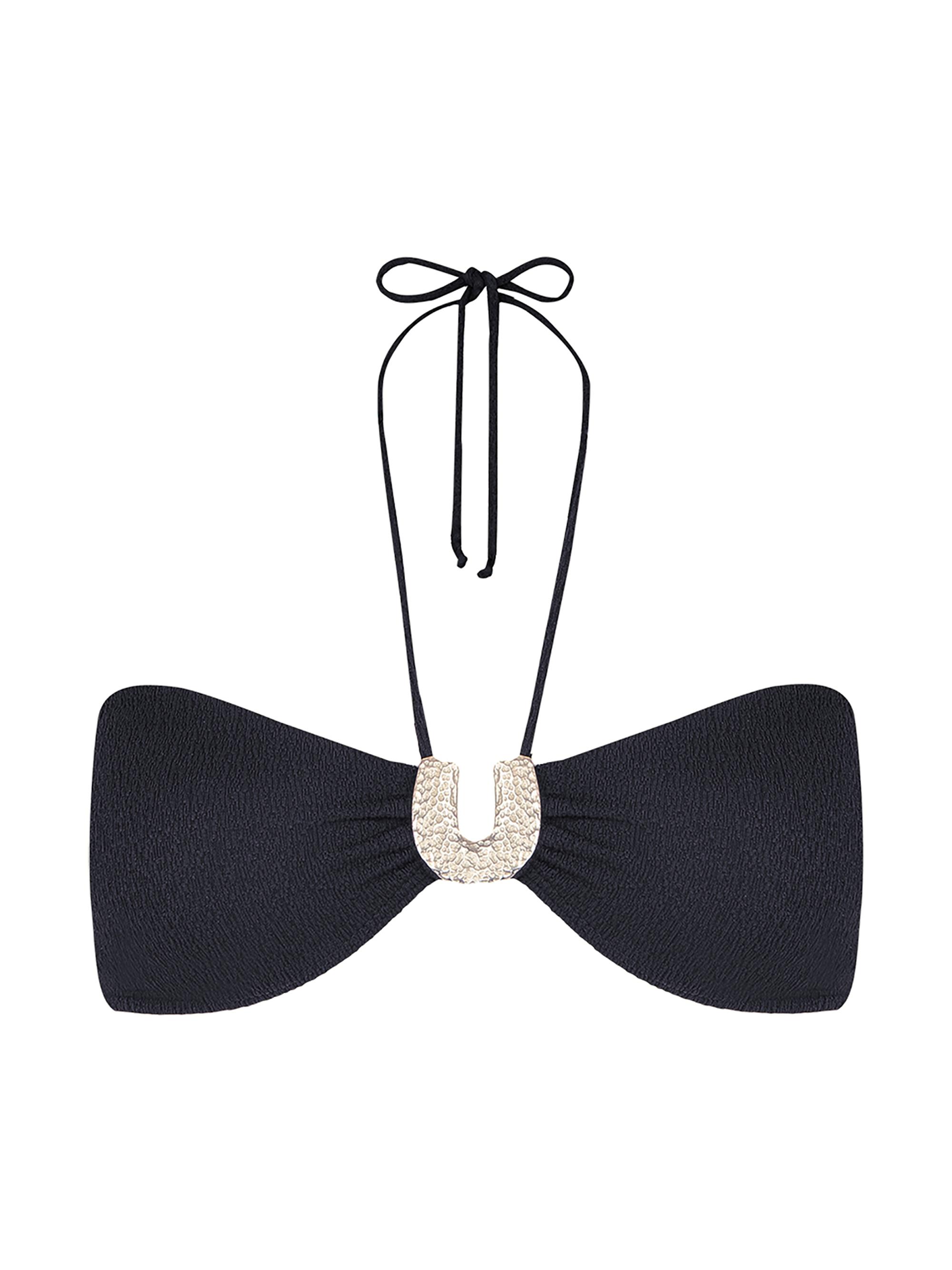 ViX by Paula Hermanny Women's Firenze Sami Embellished Bandeau Bikini Top - Black