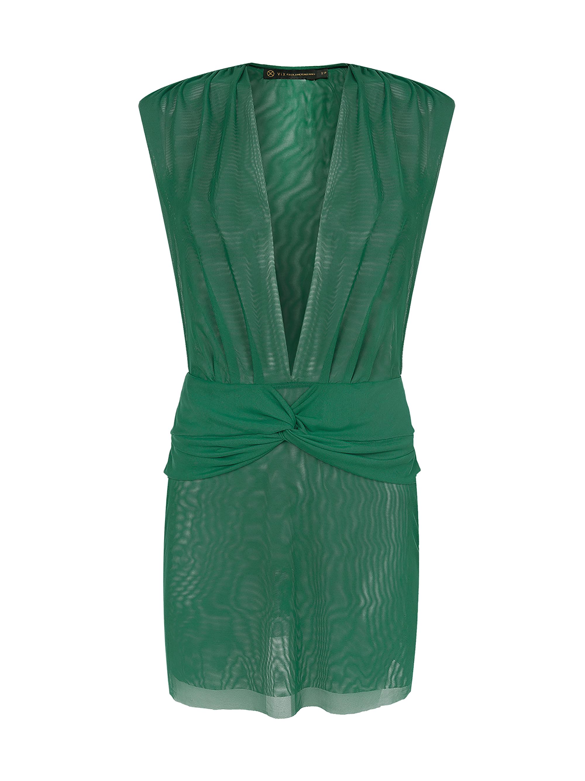 ViX by Paula Hermanny Women's Cindy Mesh Cover-Up Dress - Green
