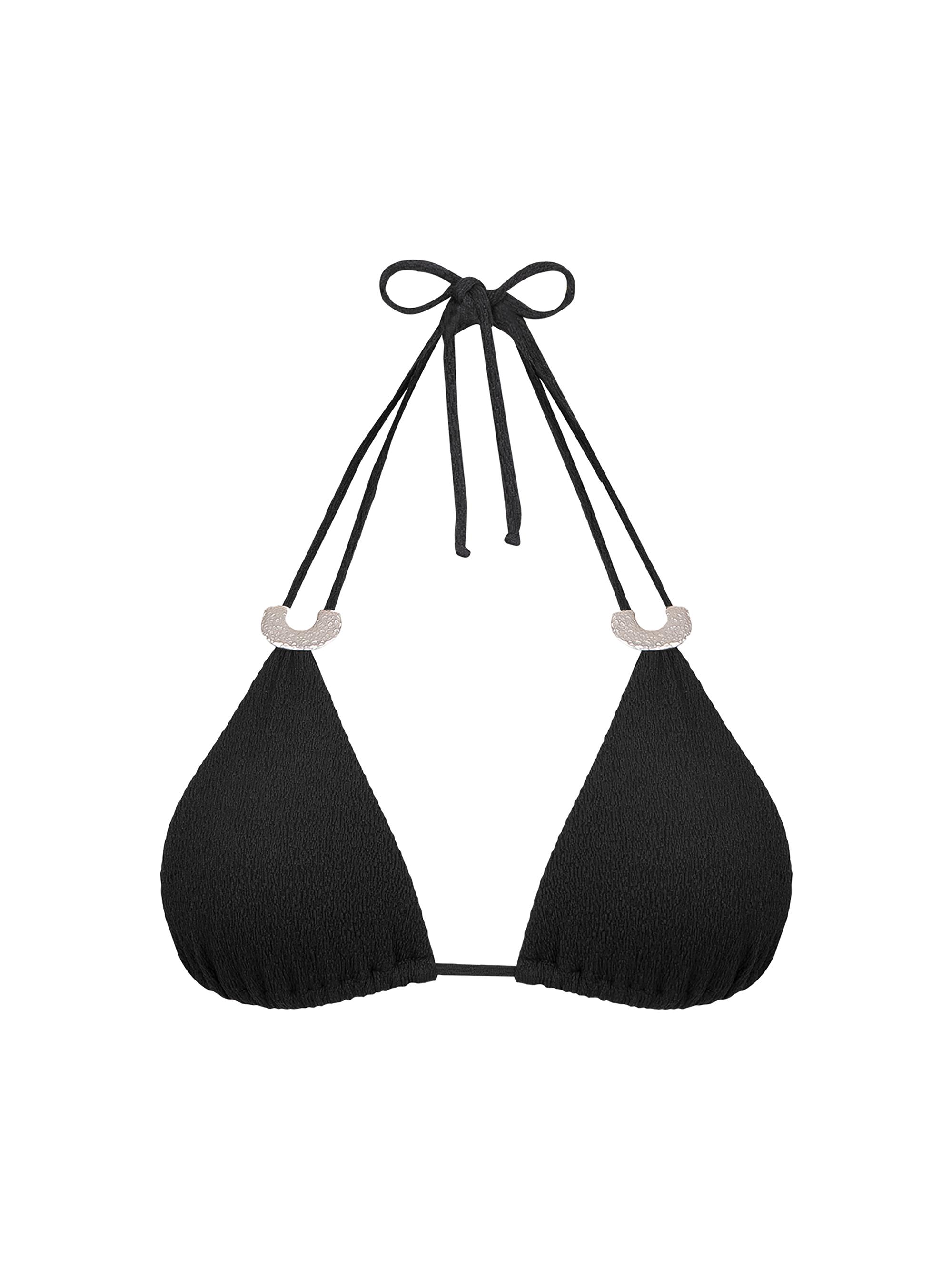 ViX by Paula Hermanny Women's Sami Embellished Triangle Bikini Top - Black