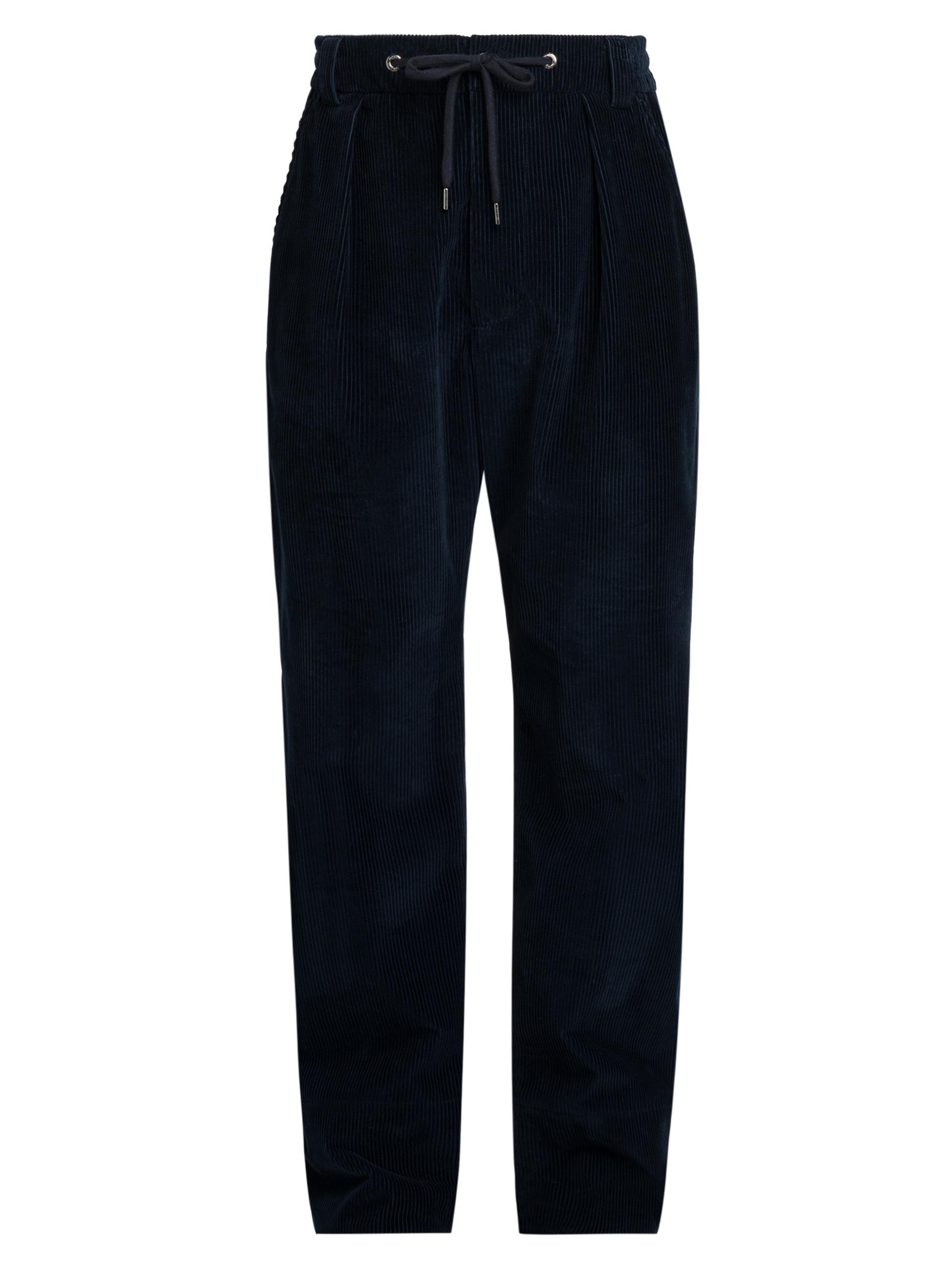 Moncler Men's Logo Patch Pants - Navy Blue