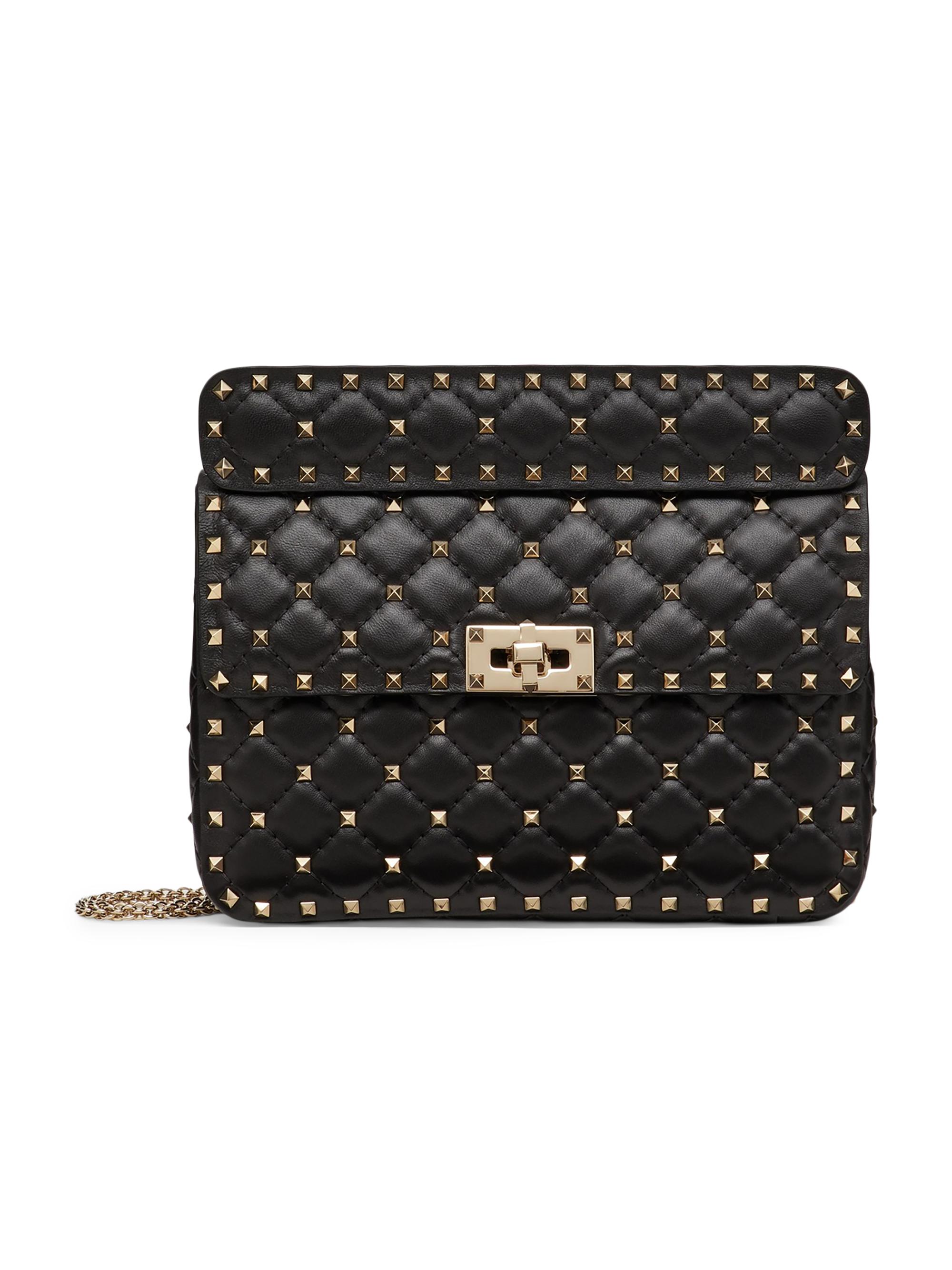 Valentino Garavani Women's  Nappa Rockstud Spike Shoulder Bag - Black