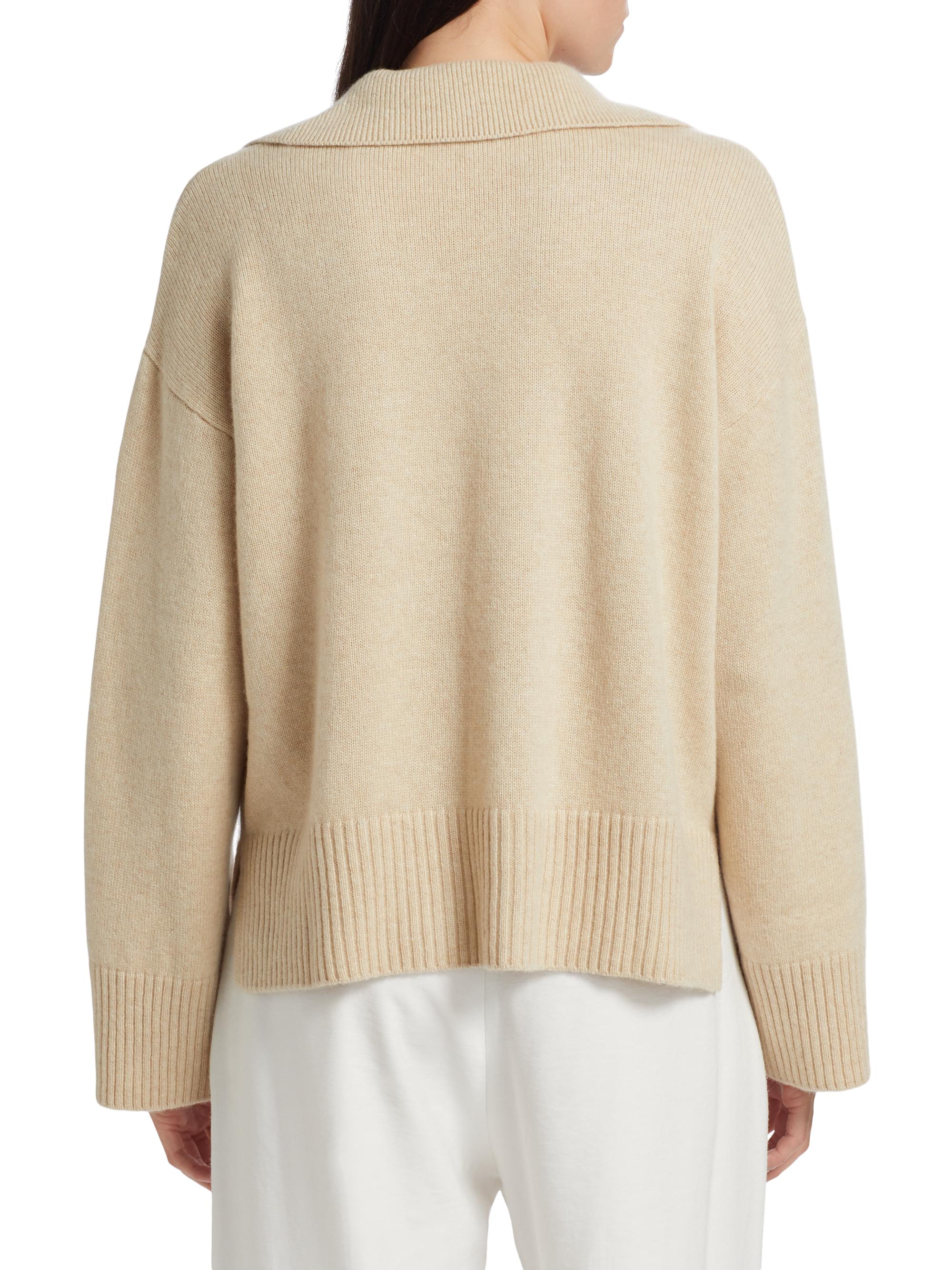 Reformation Sawyer Oversized Cashmere Wool Polo Sweater Saks