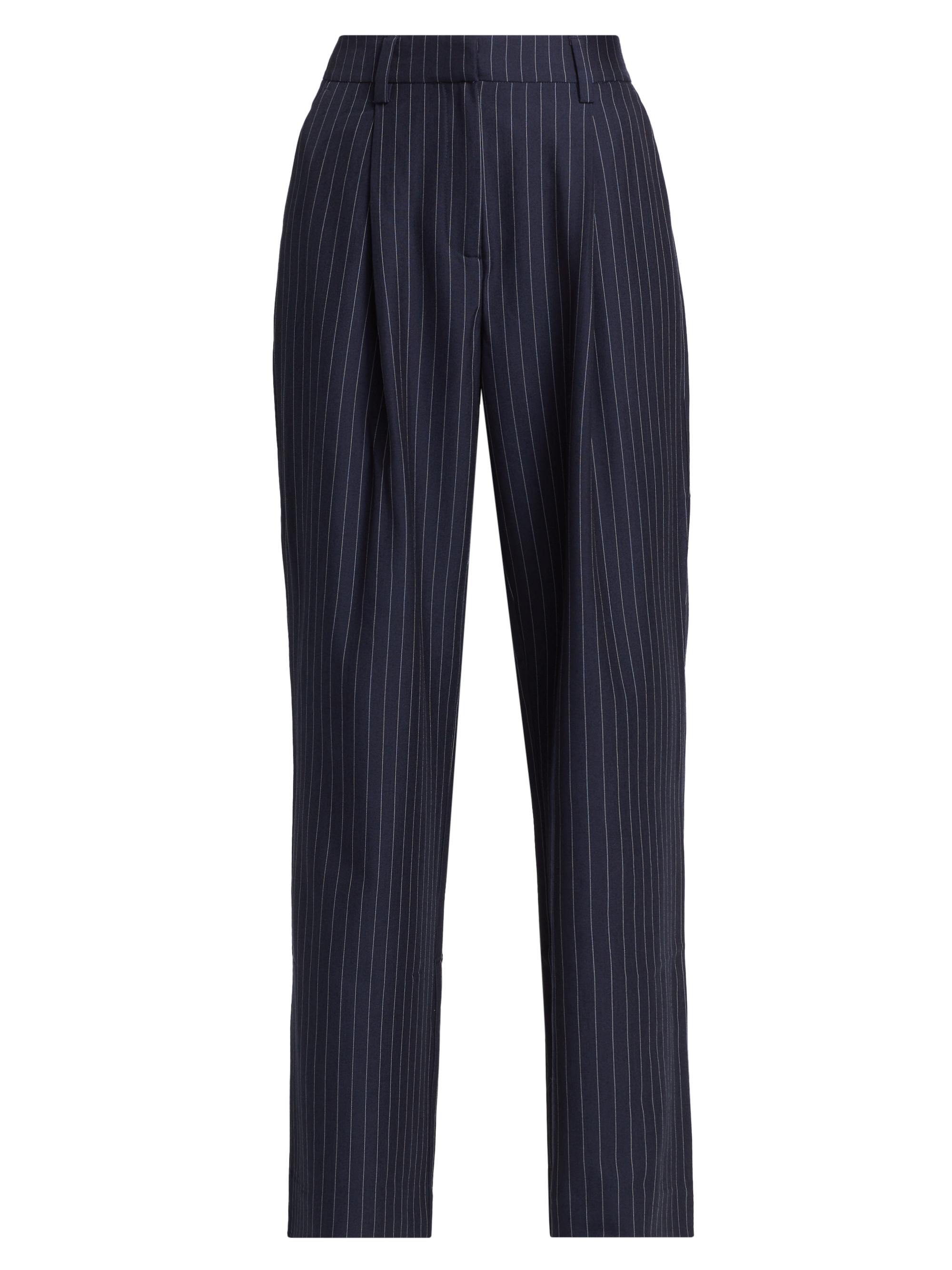 新品APOCRYPHA. / STRIPE SIDE OPEN SLACKS ZW COLLECTION PINSTRIPE PLEATED PANTS - striped | ZARA