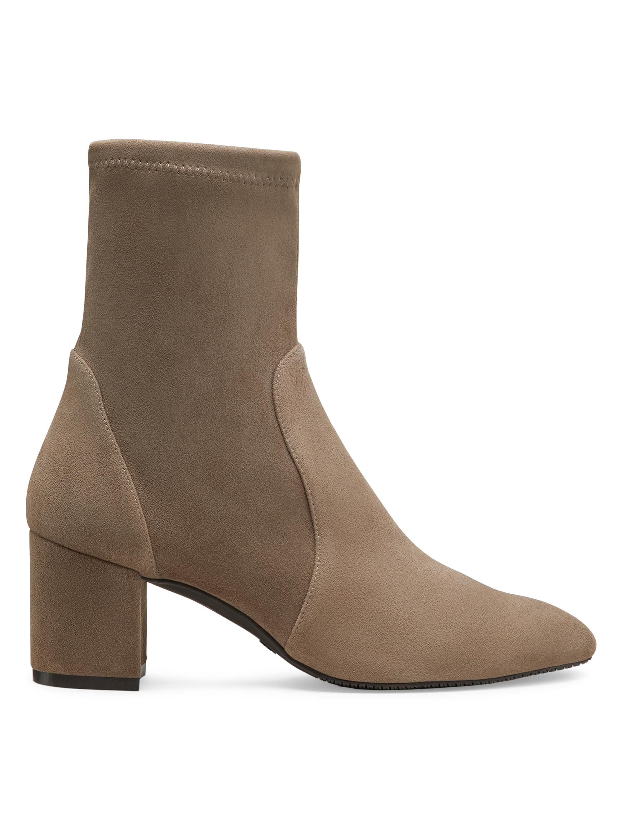Stuart Weitzman Women's Yuliana 60MM Suede Ankle Boots - Stone