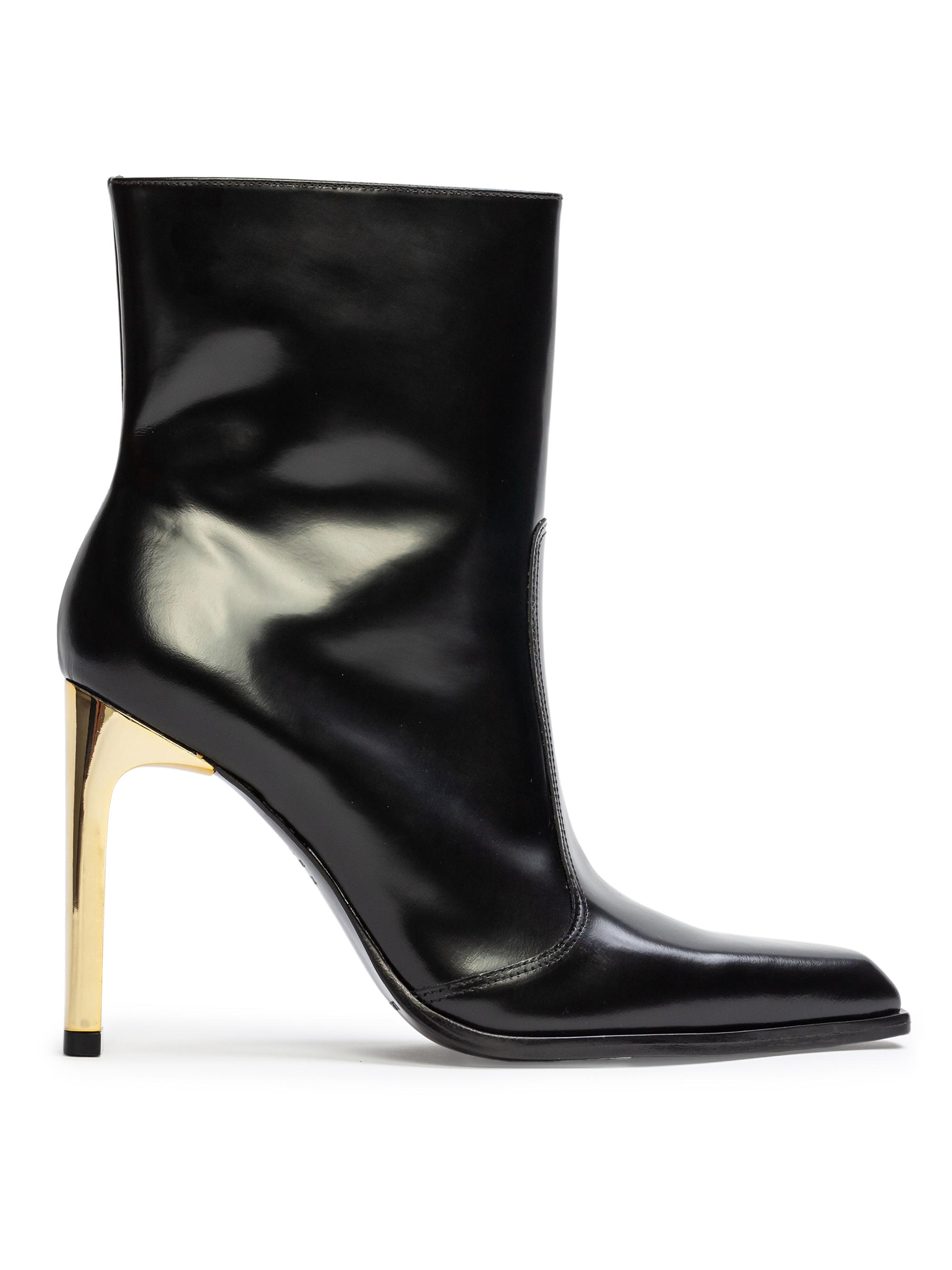 Black Suede Studio Women's Domino 100MM Boots - Black Box Leather